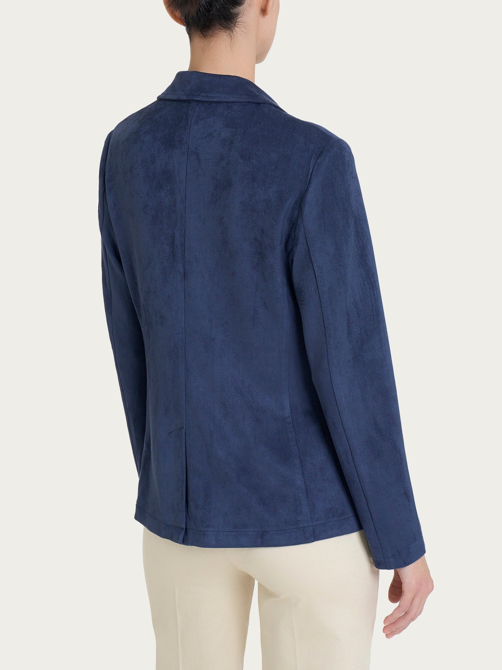 Ragno Eco Suede Blazer Due Bottoni Blu