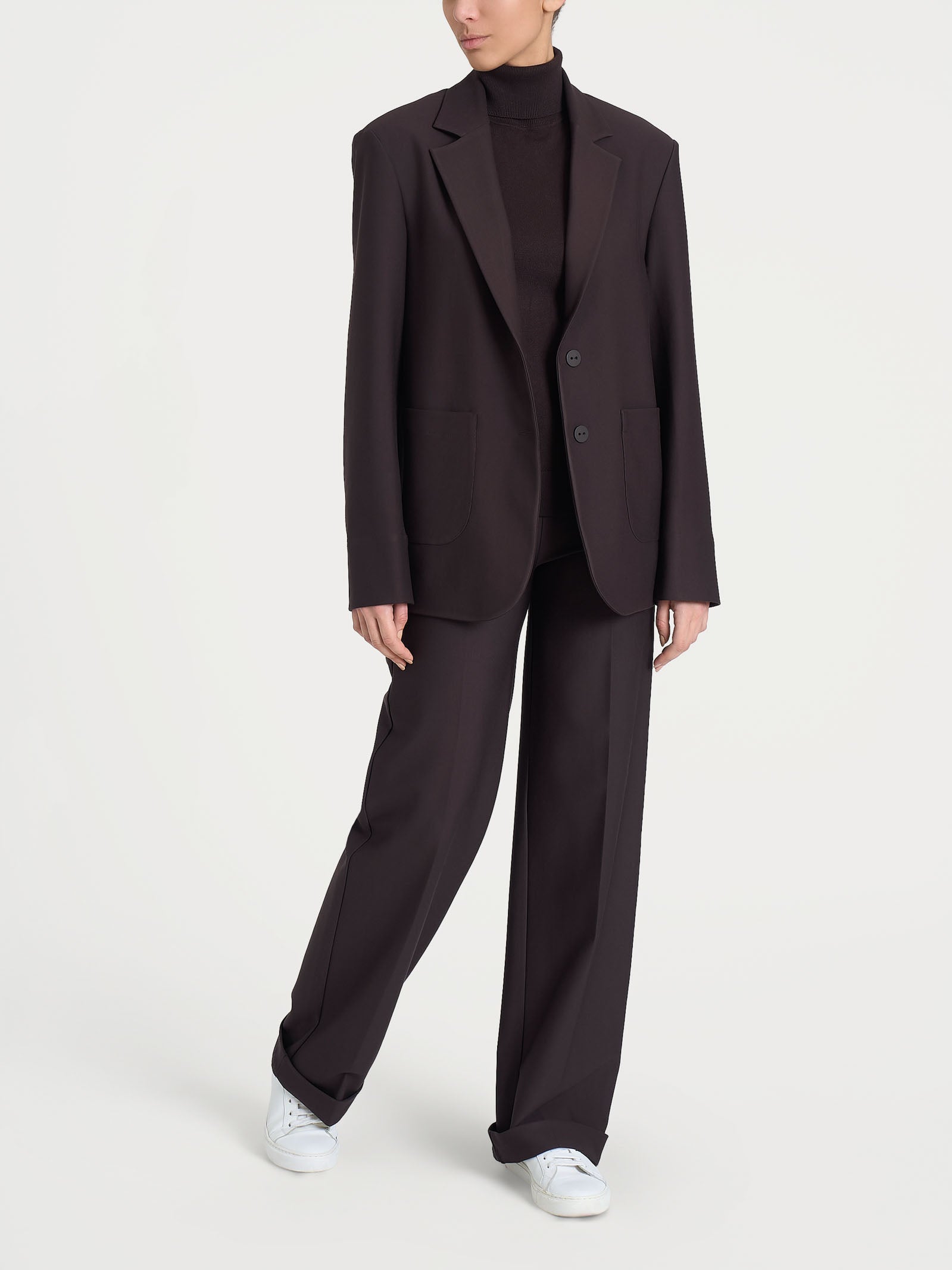 Ragno Compact Blazer Over Due Bottoni Chocolate Torte
