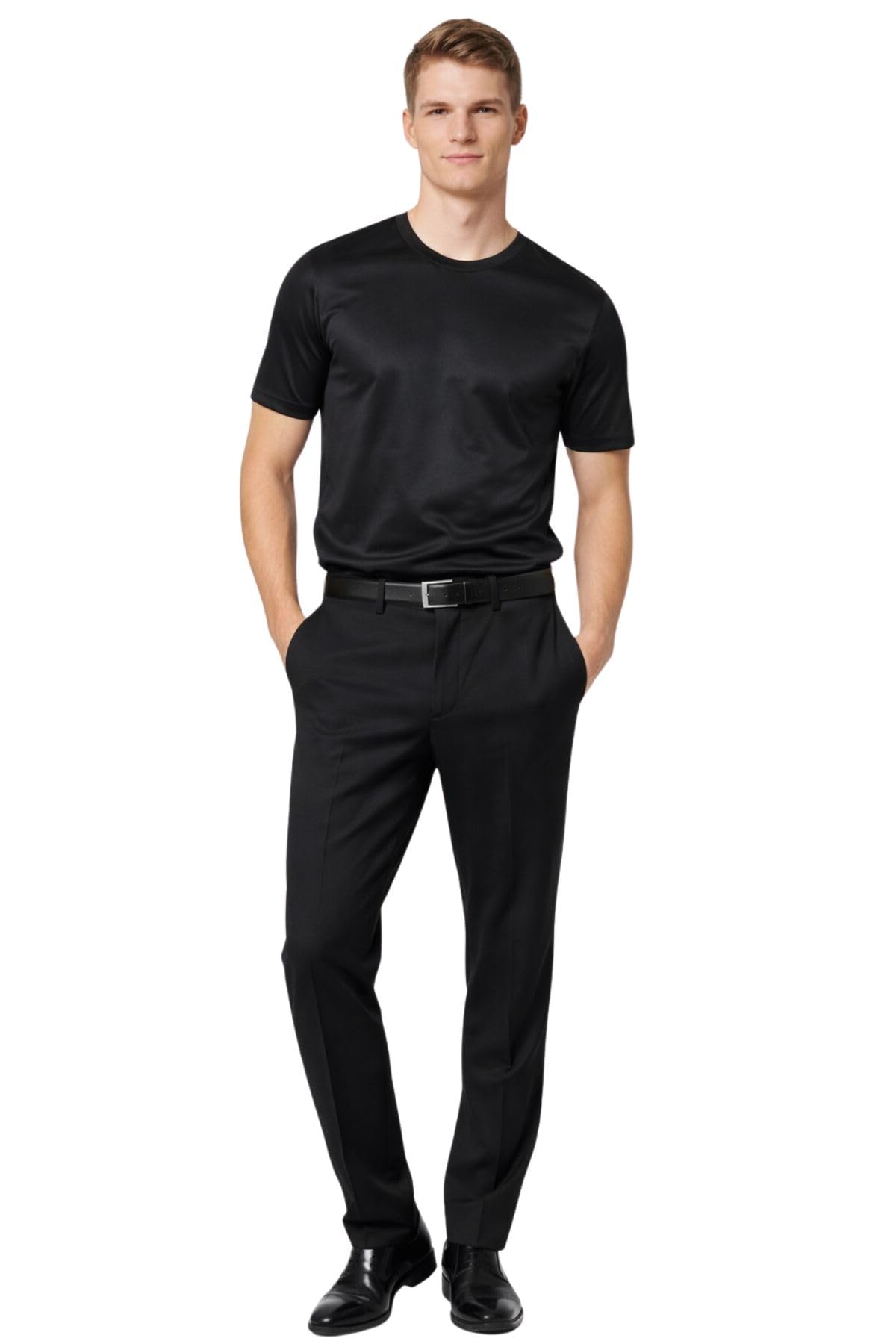 Lady C t-shirt uomo cotone makò nera 3XL elegante irrestringibile