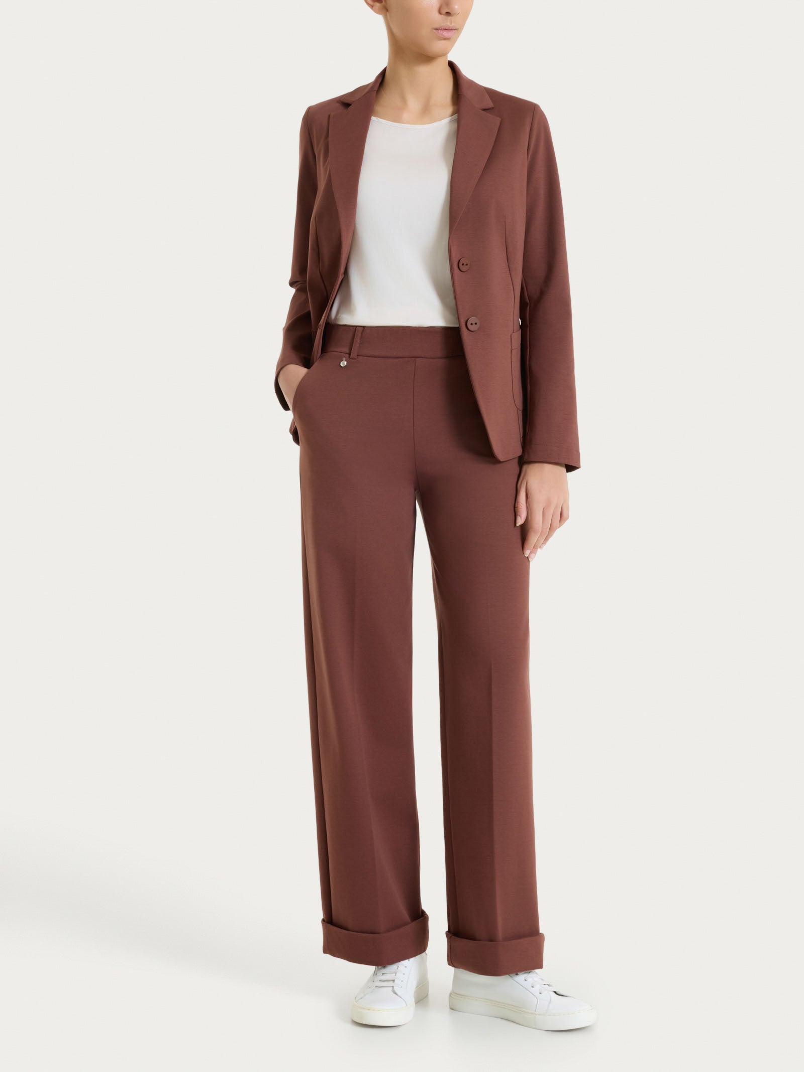 Ragno Pantalone Ampio Tasche Compact Light Cappuccino