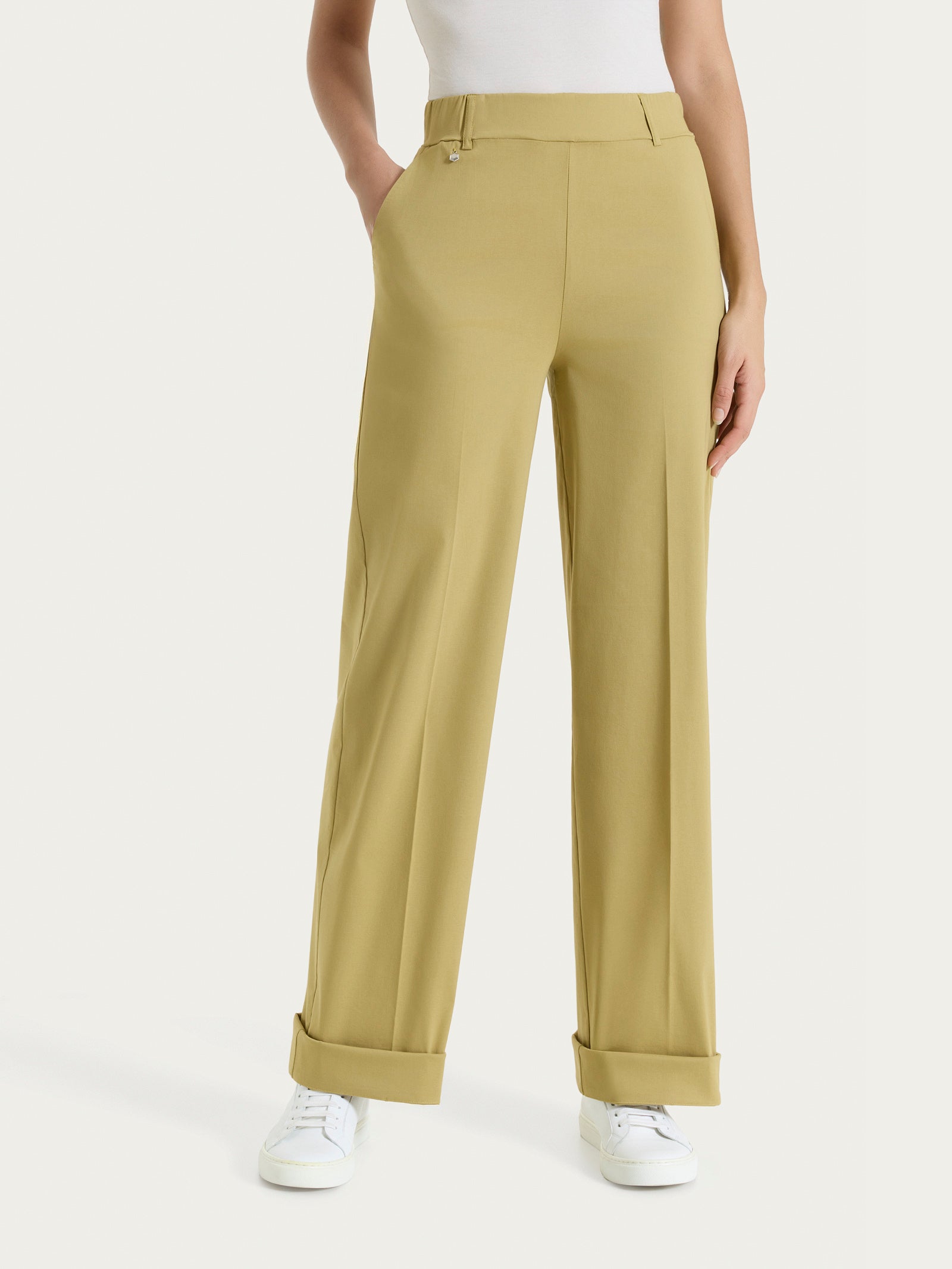 Ragno Super Fresh Pantalone Ampio Khaki Wide Leg