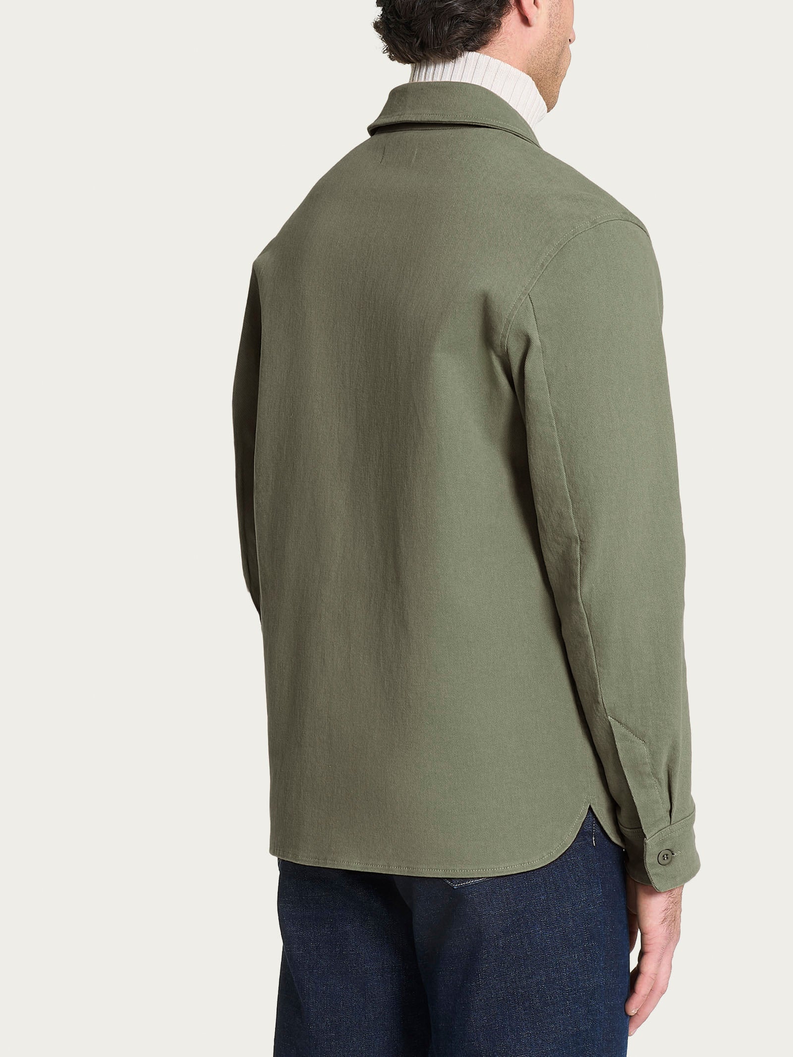 Ragno Compact shacket twill cotone verde