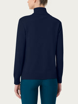 Ragno Four Seasons dolcevita maglione donna blu viscosa
