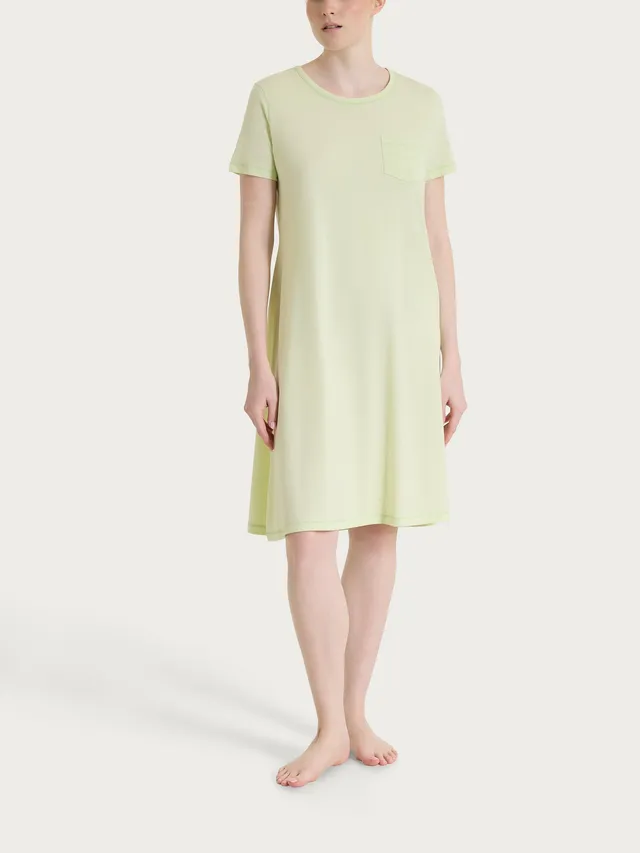Ragno Jersey Cotone Camicia Notte White Jade tinta unita
