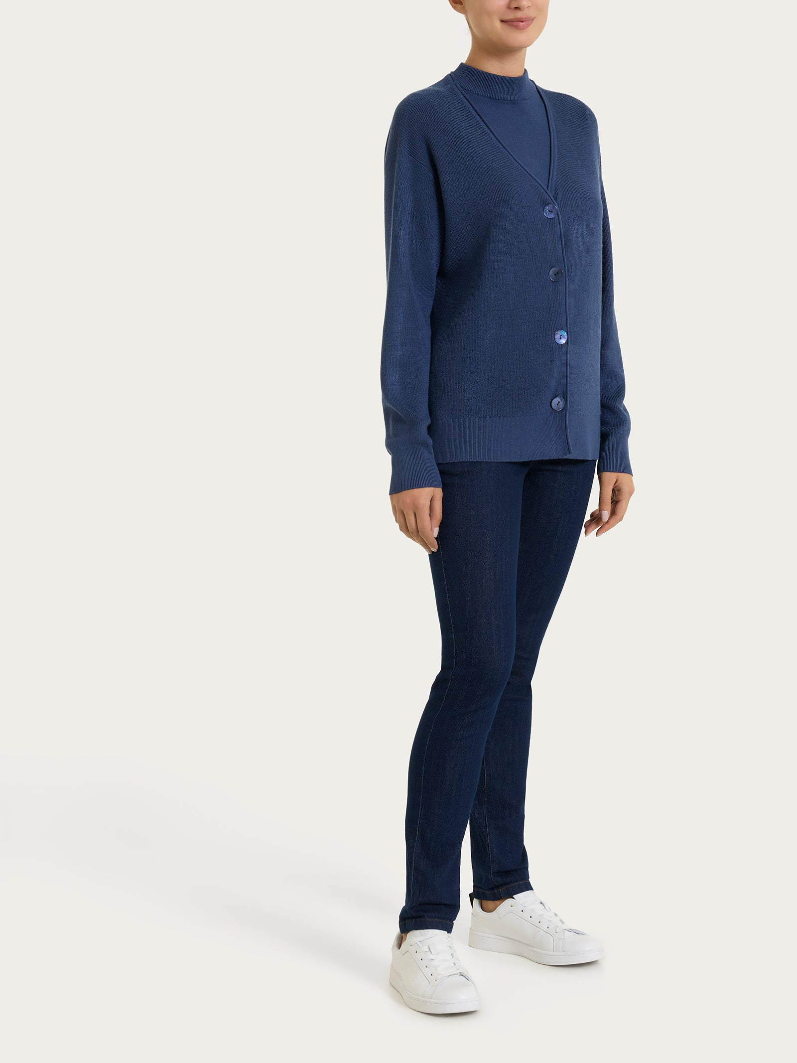 Ragno Four Seasons Cardigan scollo V Oceana viscosa