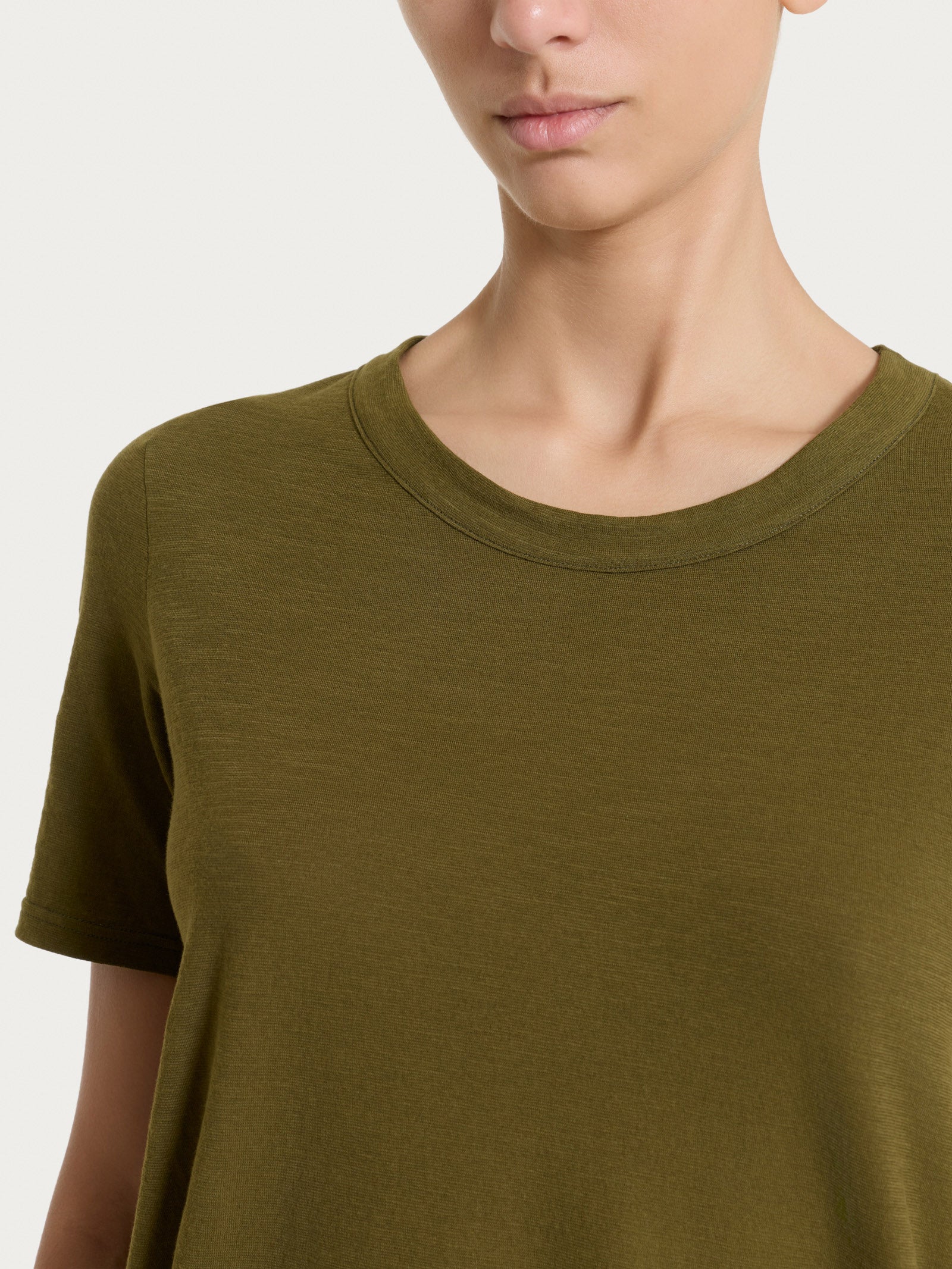 Ragno Jersey Cotone maglietta Dark Olive puro cotone