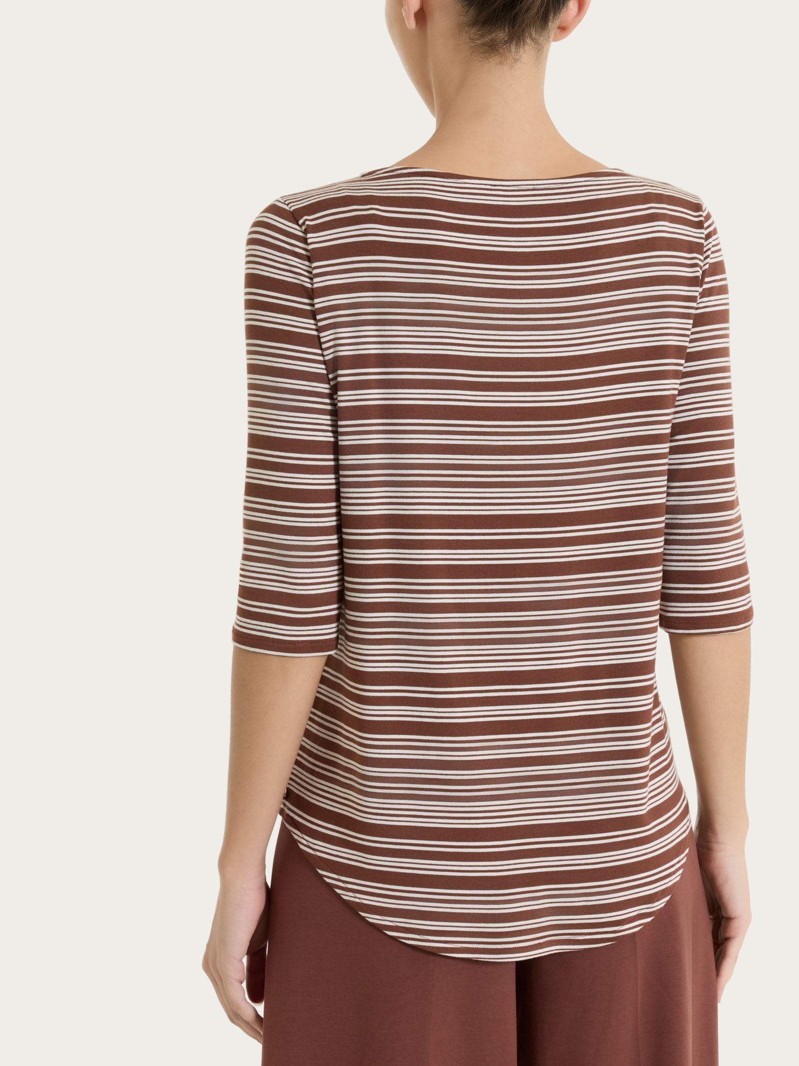Ragno Viscosa Summer maglietta righe barchetta cappuccino viscosa