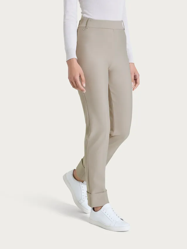 Ragno Compact The Straight Leg Pantalone Donna Grigio String Slim