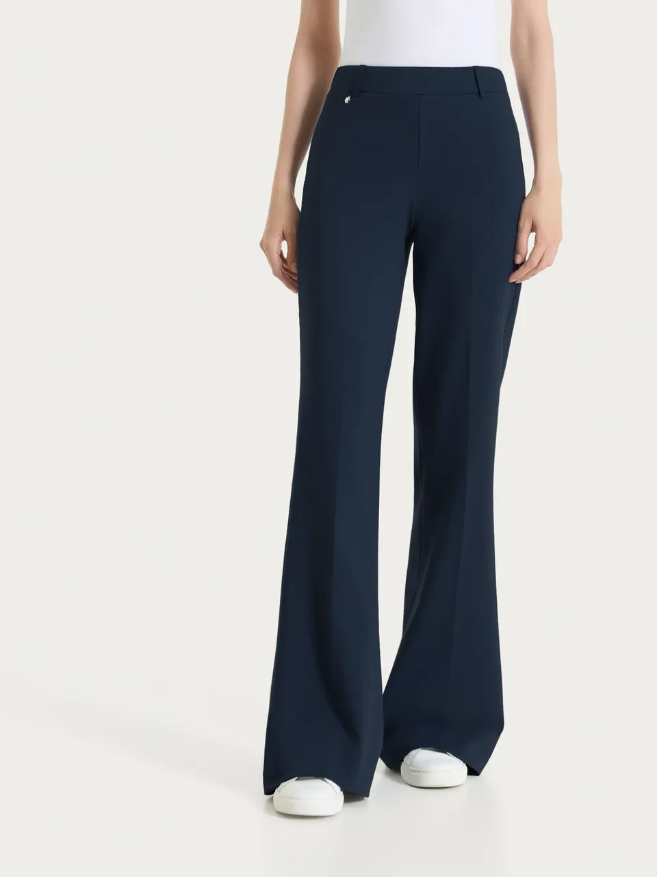 Ragno Compact Light pantalone flare Bleu elastico