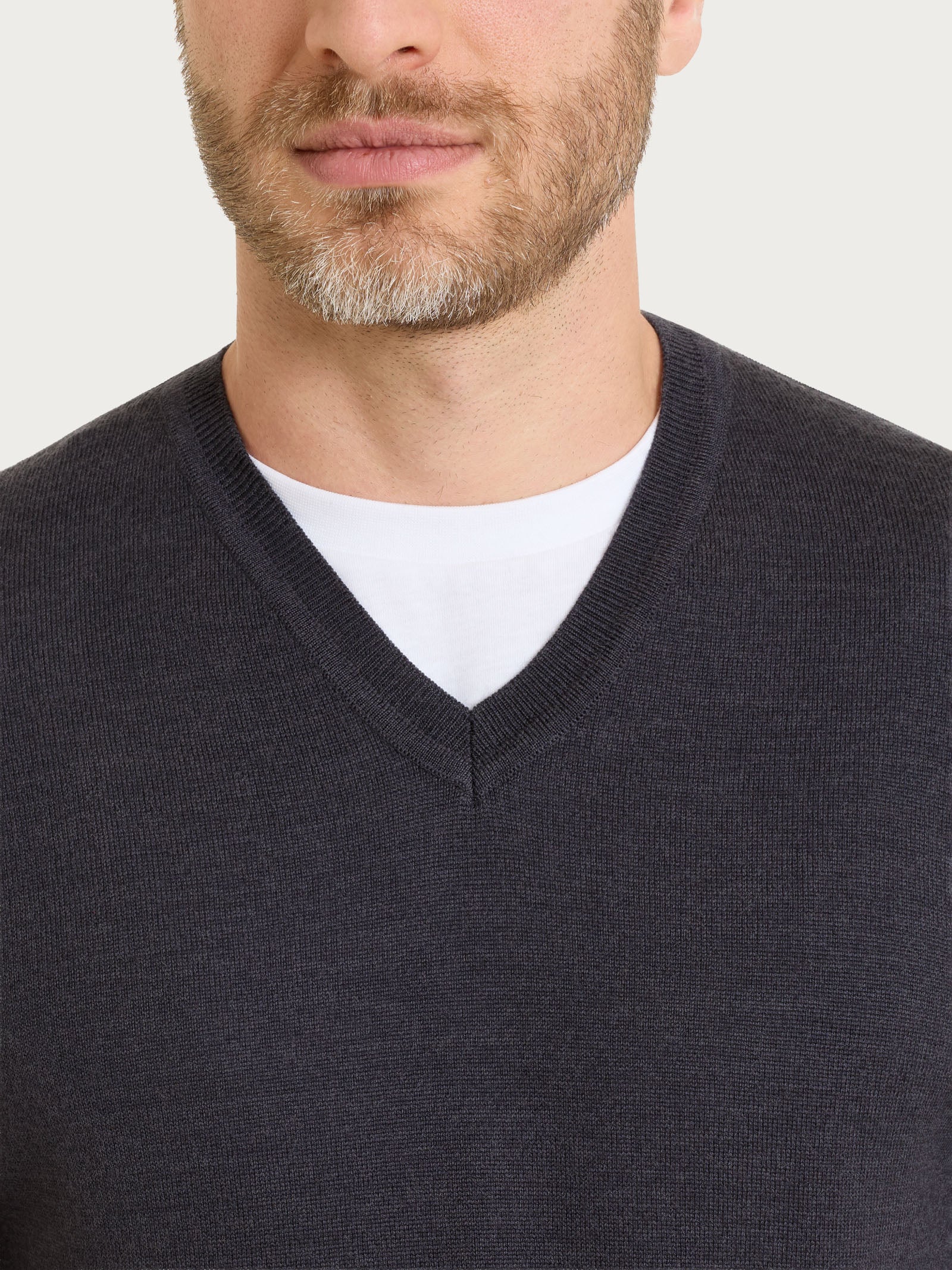 Ragno Merino Soft Maglia Scollo V Oscuro Mel. leggera