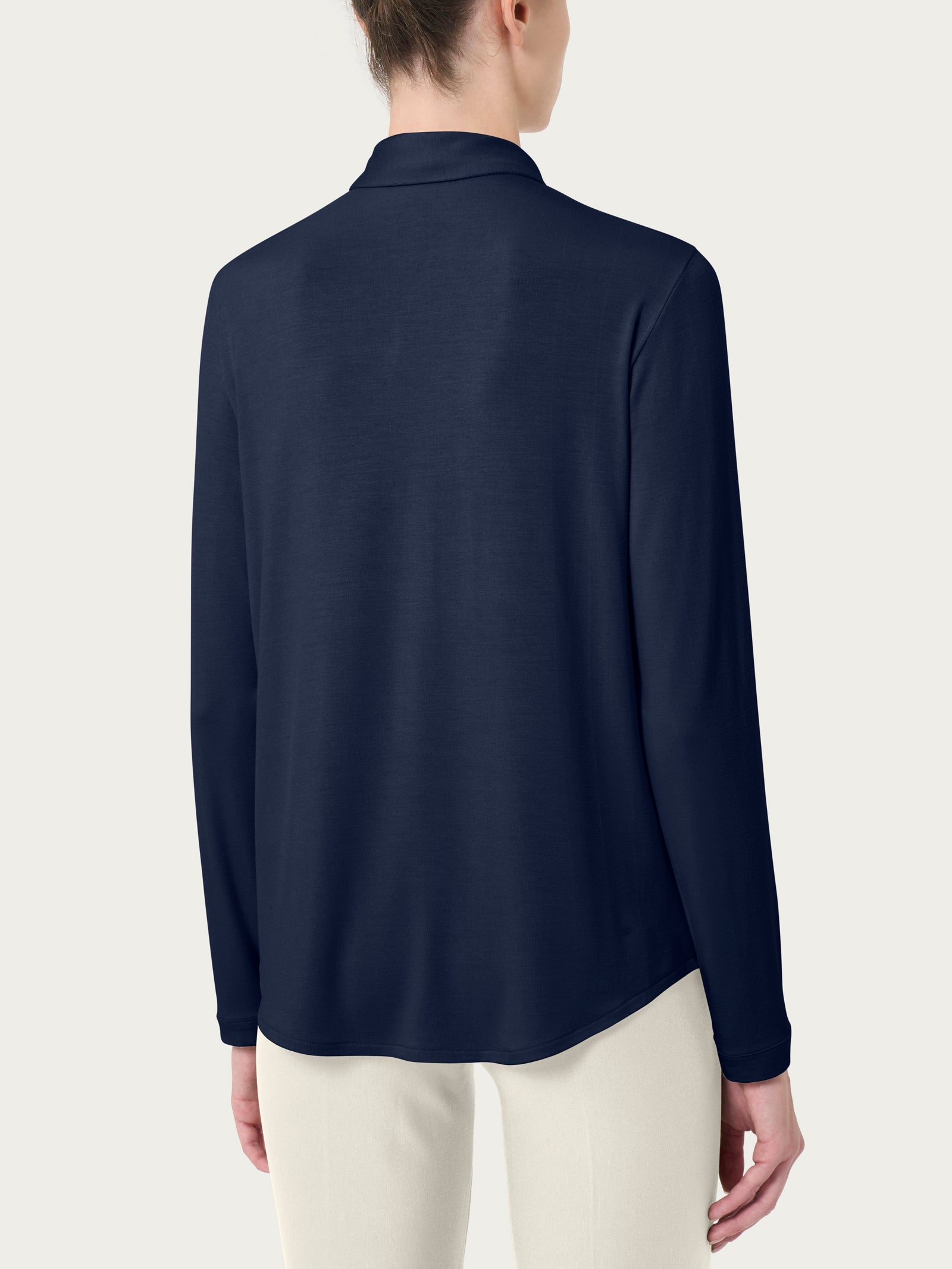 Ragno Gem Camicia Manica Lunga Eco Viscosa Bleu