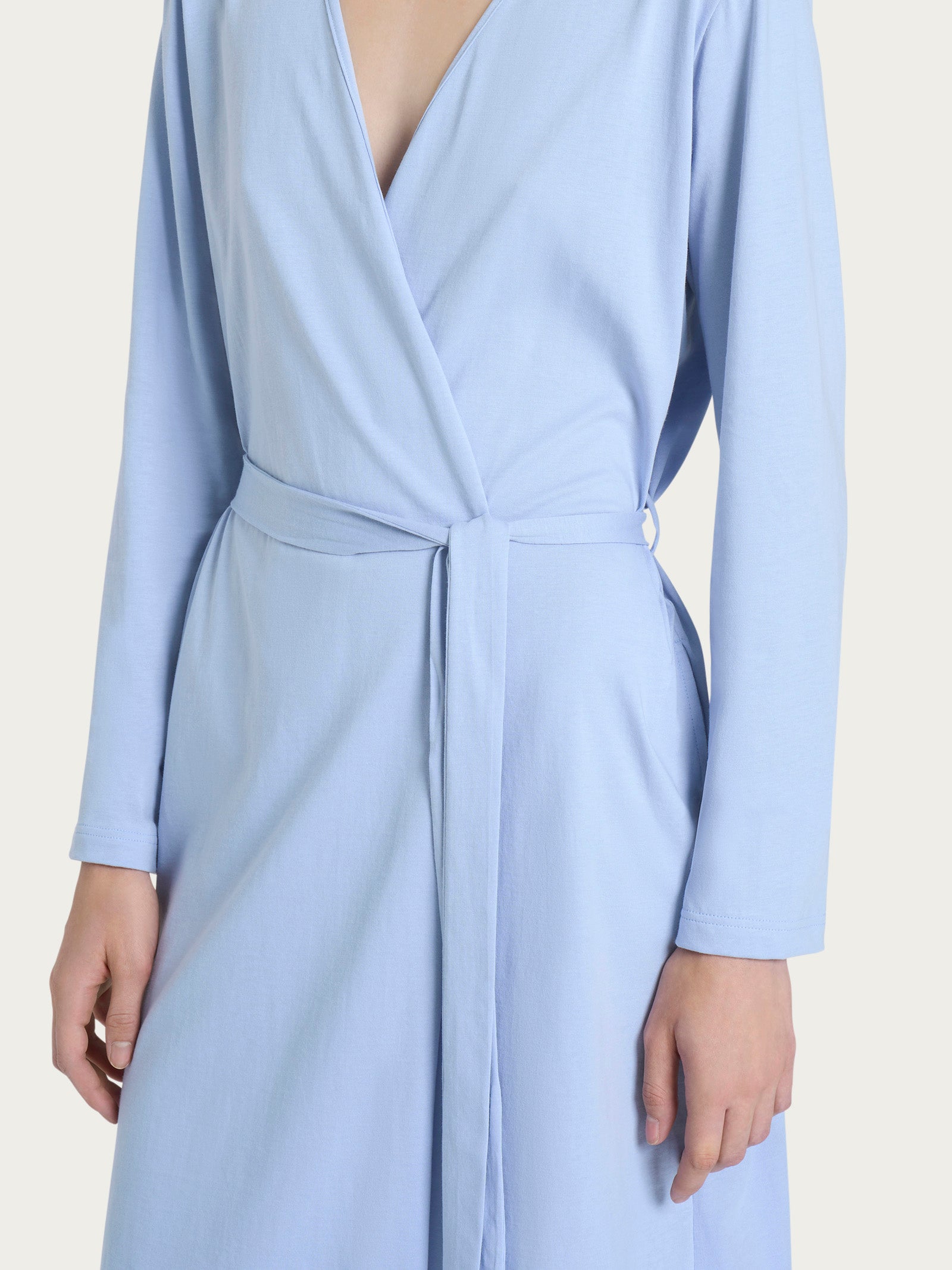 Ragno Jersey Cotone Vestaglia Ginocchio Brunnera Blue