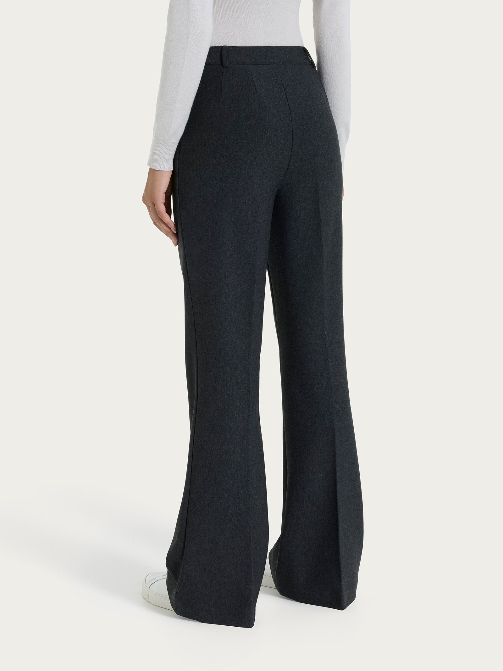 Ragno Compact pantalone flare Oscuro Mel tasche
