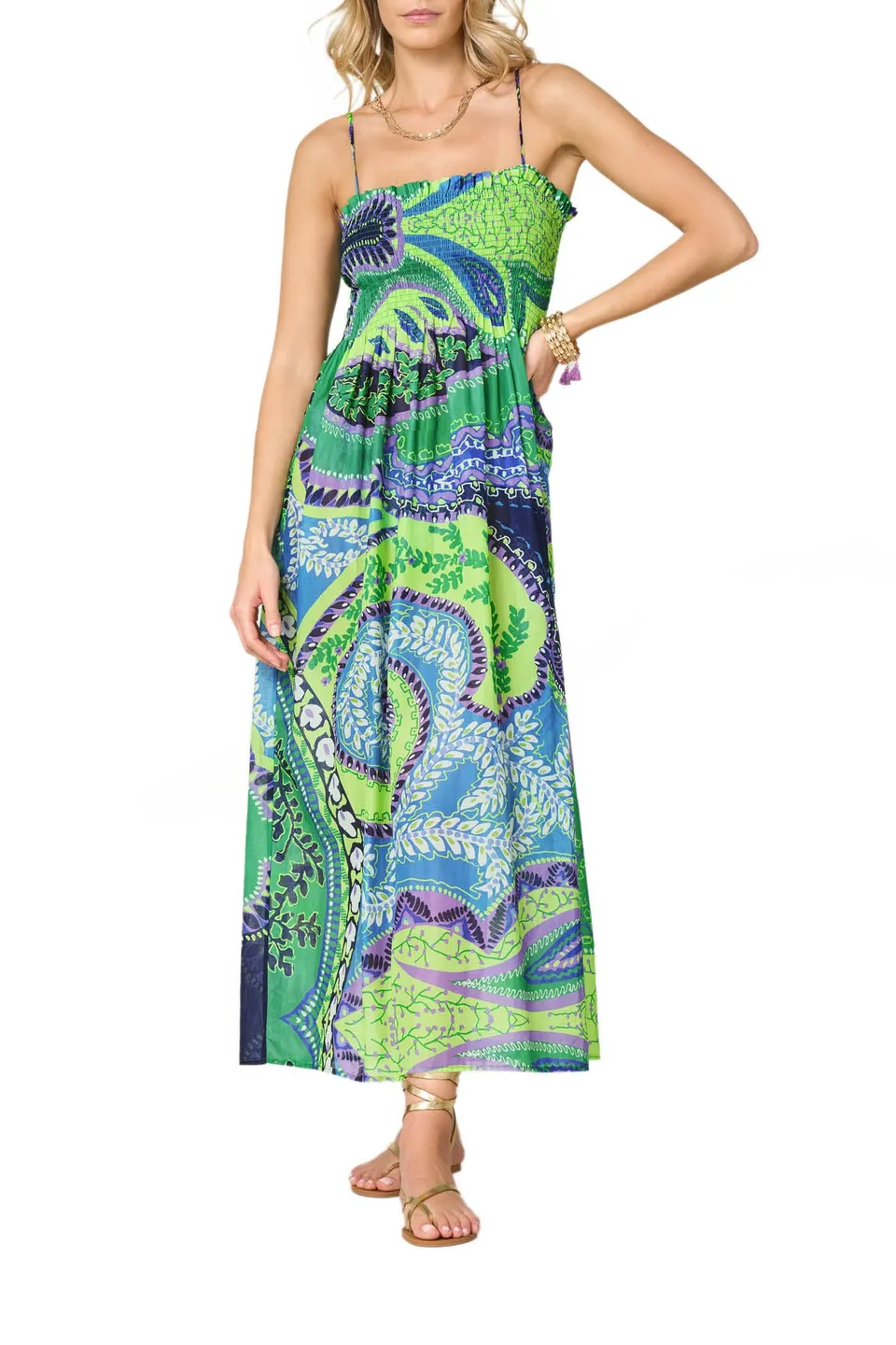 Goldenpoint Punto Smock Prendisole Cotone Mandala Pareo