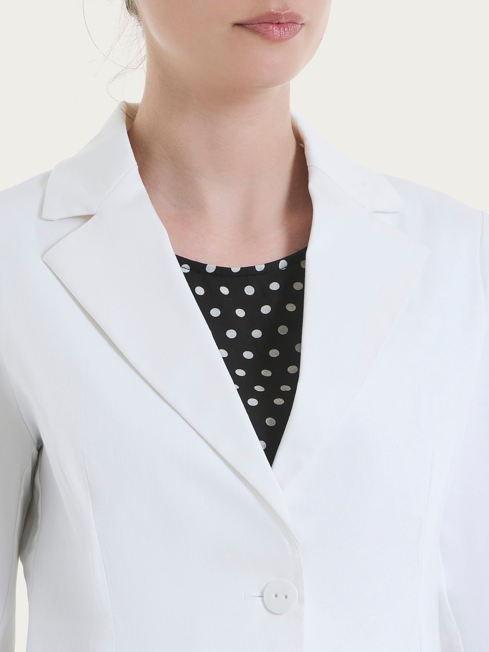 Ragno Satin Power Blazer corto donna Bianco manica 3/4