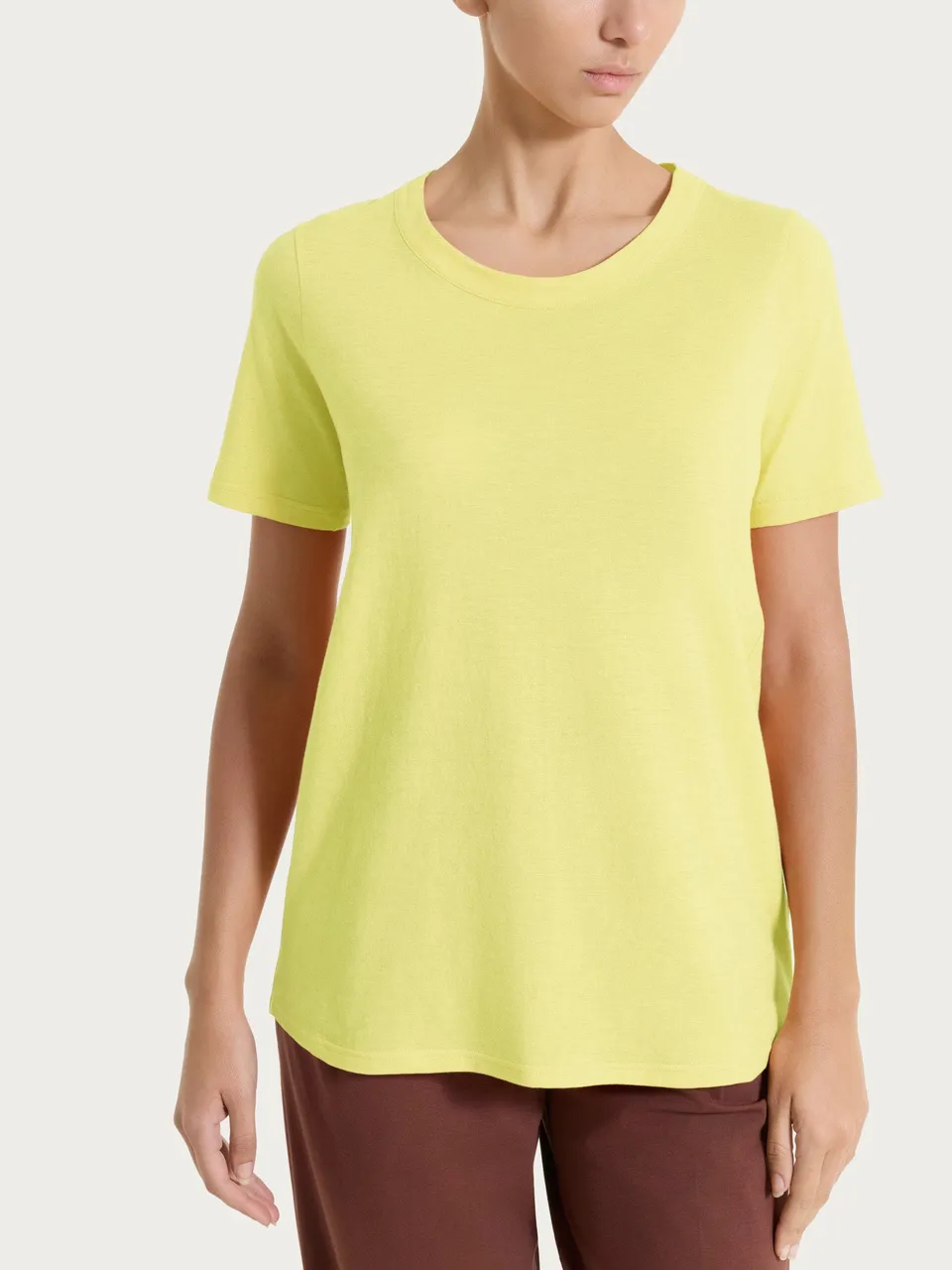 Ragno Gem maglietta girocollo slub jersey Acacia