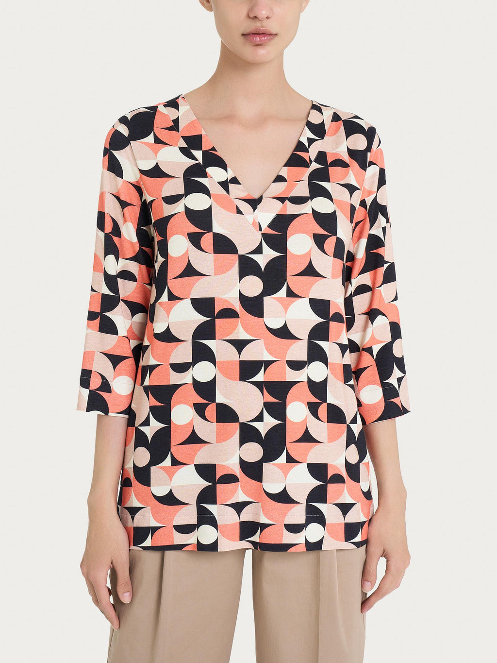 Ragno Viscosa blusa scollo V Fant. Warm Taupe