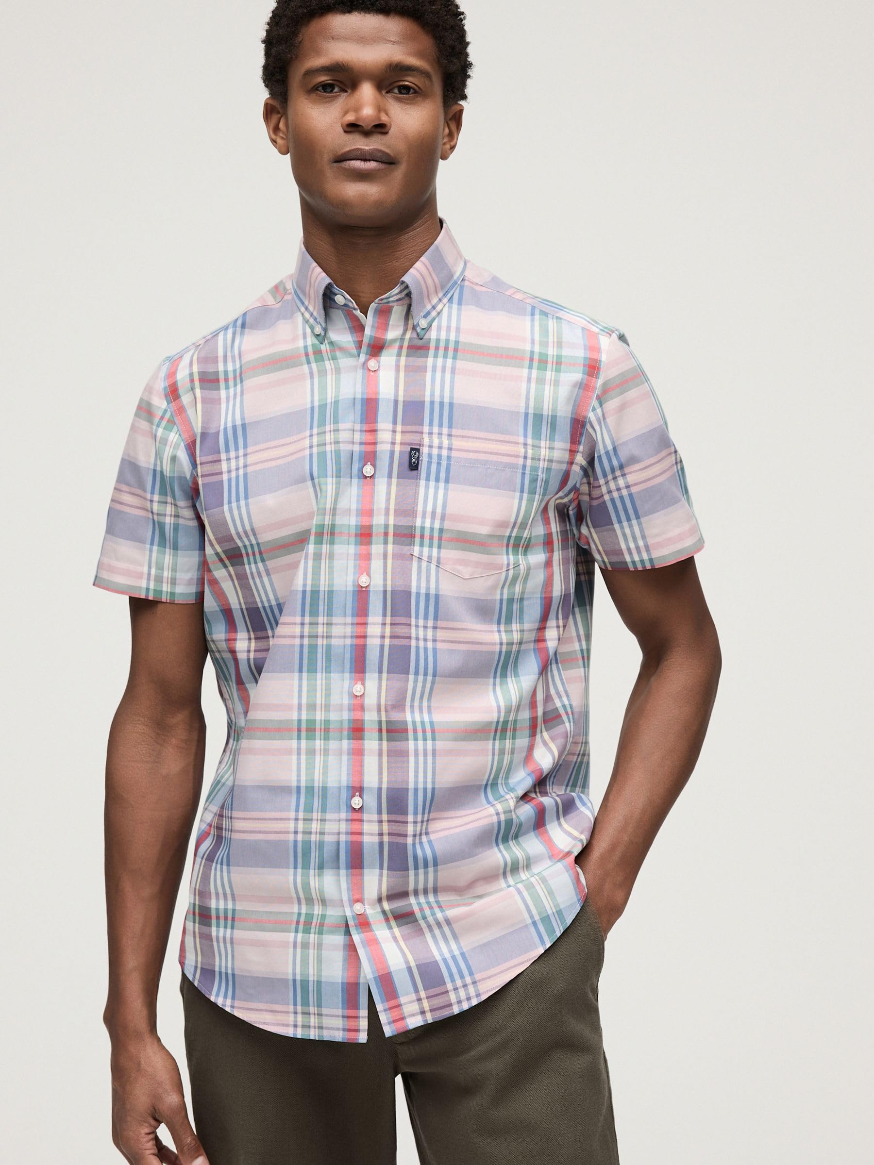 Next Oxford camicia uomo manica corta facile stiro L