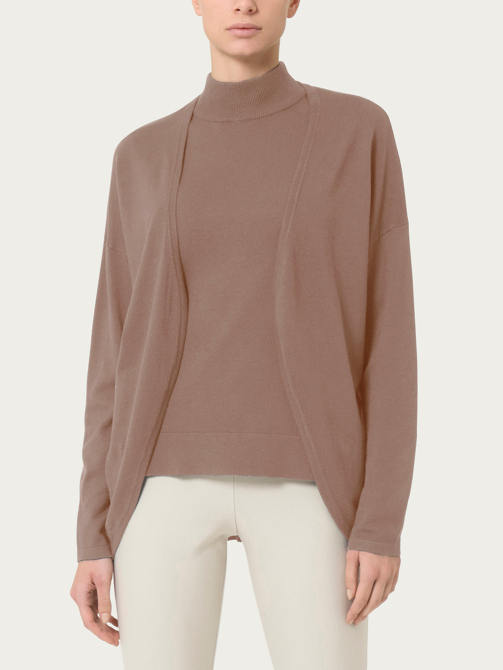 Ragno Four Seasons cardigan aperto Pine Bark viscosa