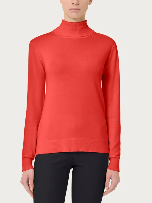 Ragno Four Seasons Dolcevita donna viscosa Cayenne skinny