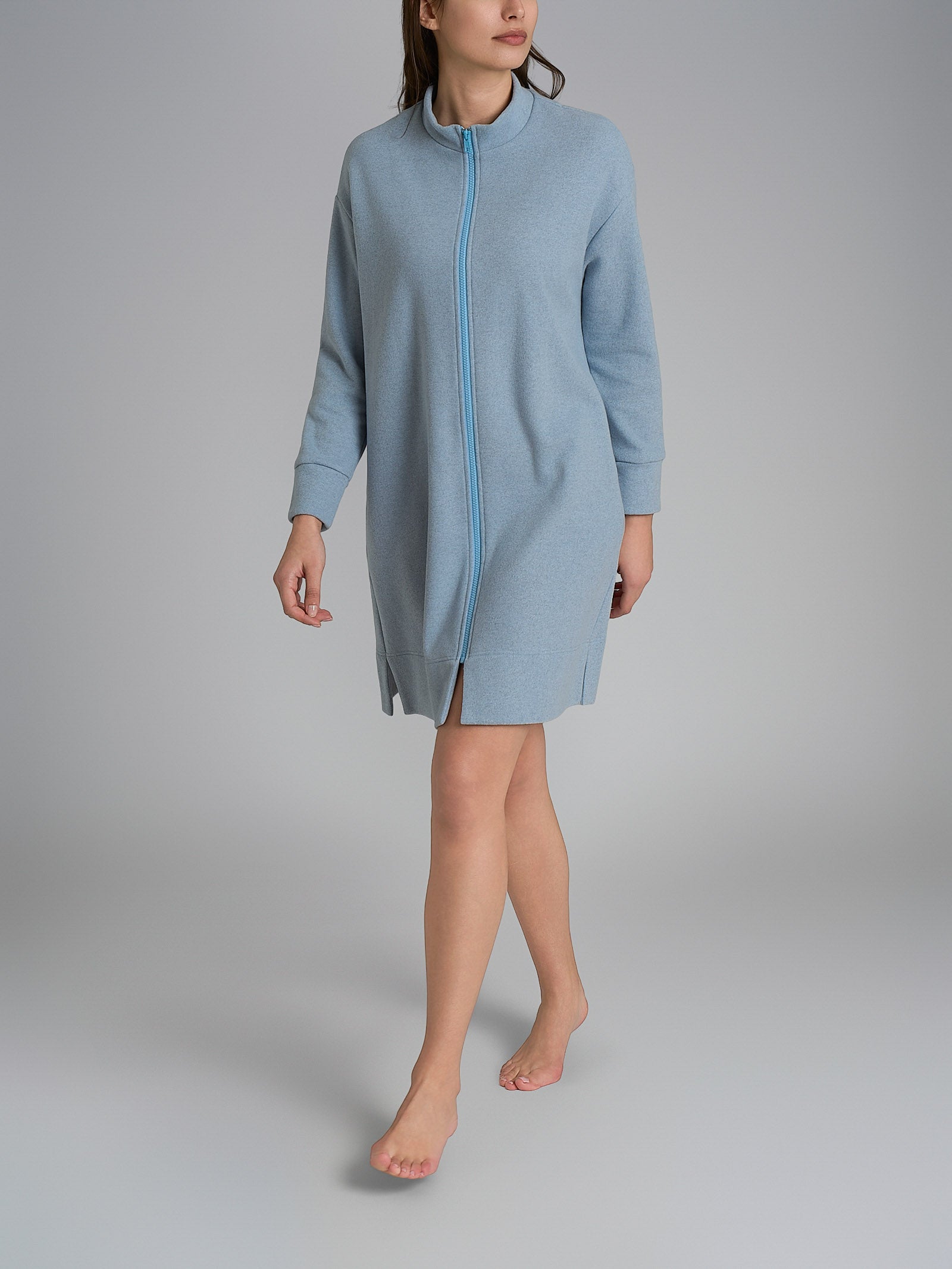 Ragno Cotton Eco Pile vestaglia Nebbia zip pile