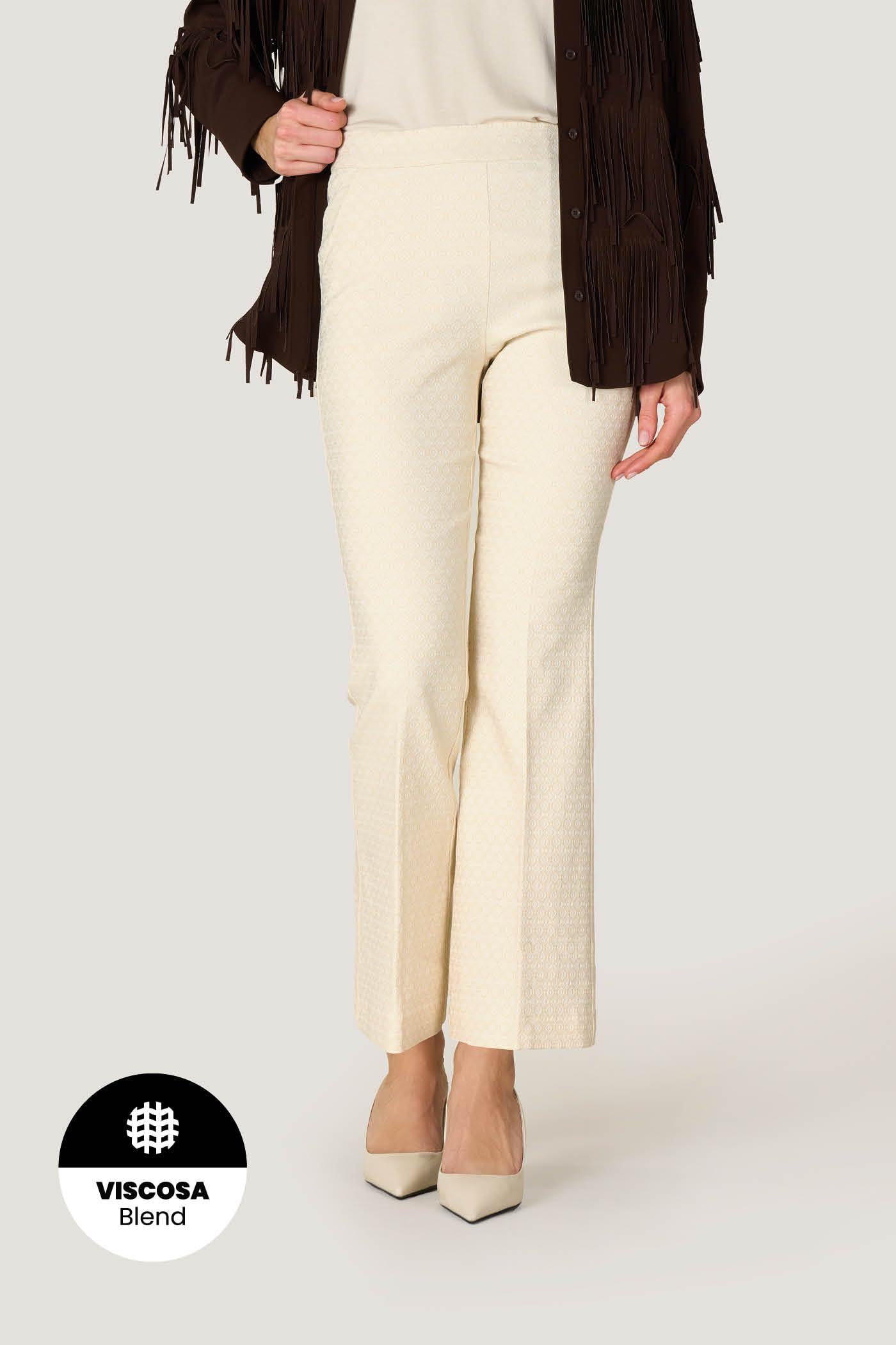 Goldenpoint Kick Flare Jacquard Leggings Vestibilita Comoda