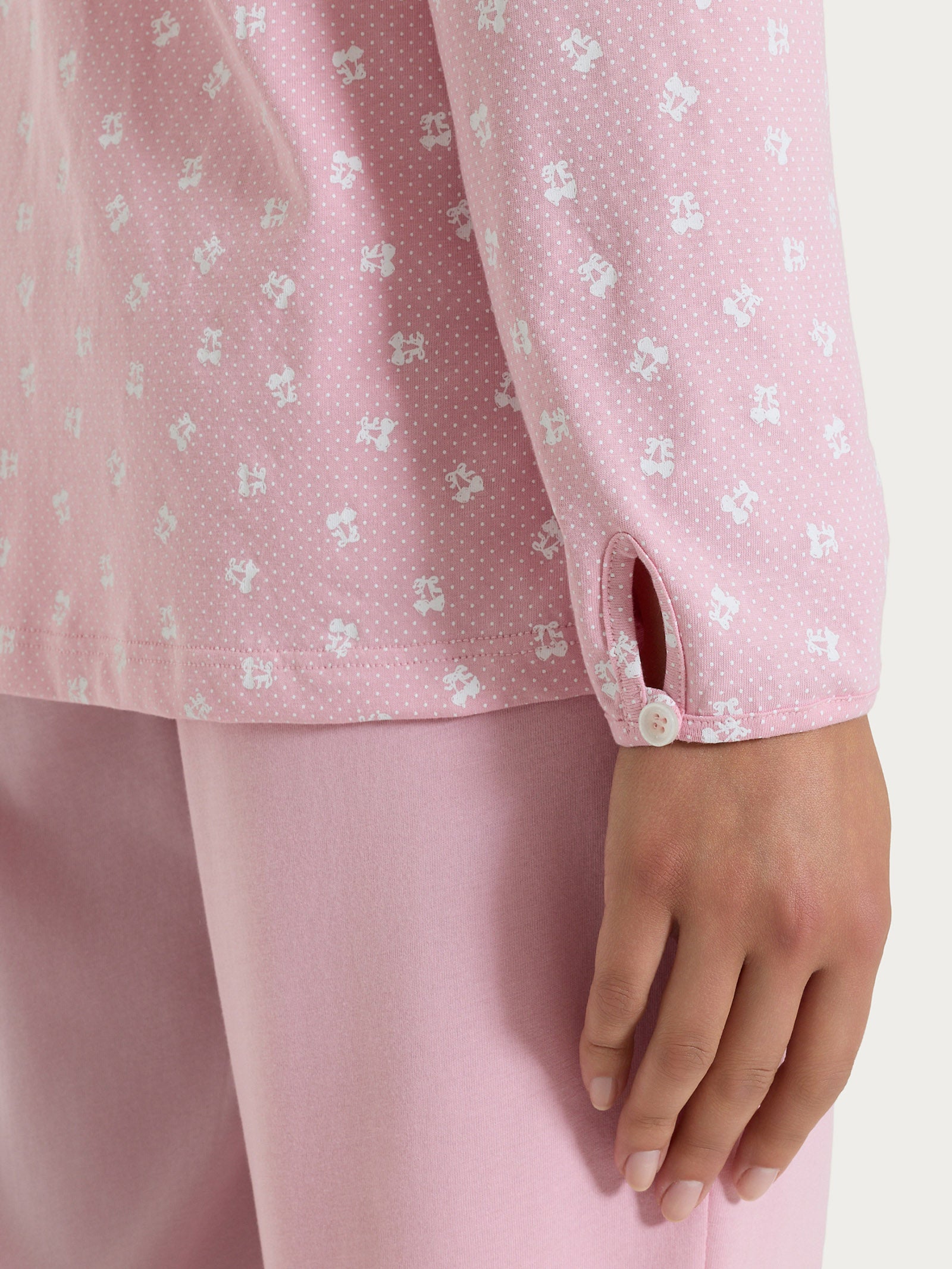 Ragno Sweet Emotion Pigiama Aperto Cotone Cameo Pink
