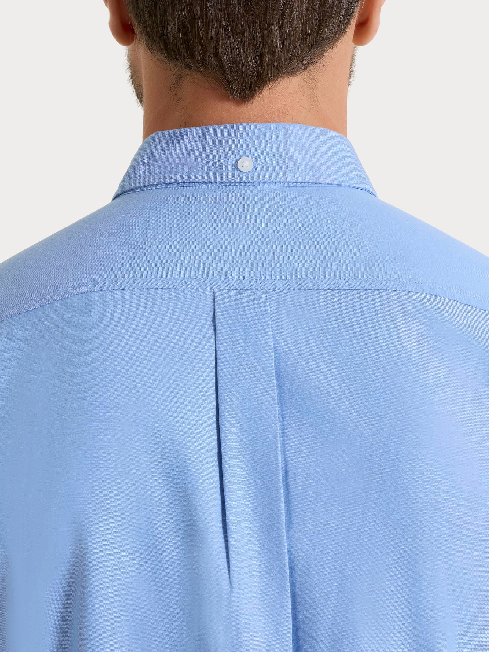 Ragno Oxford Double Twisted camicia uomo Ashleigh Blue puro cotone
