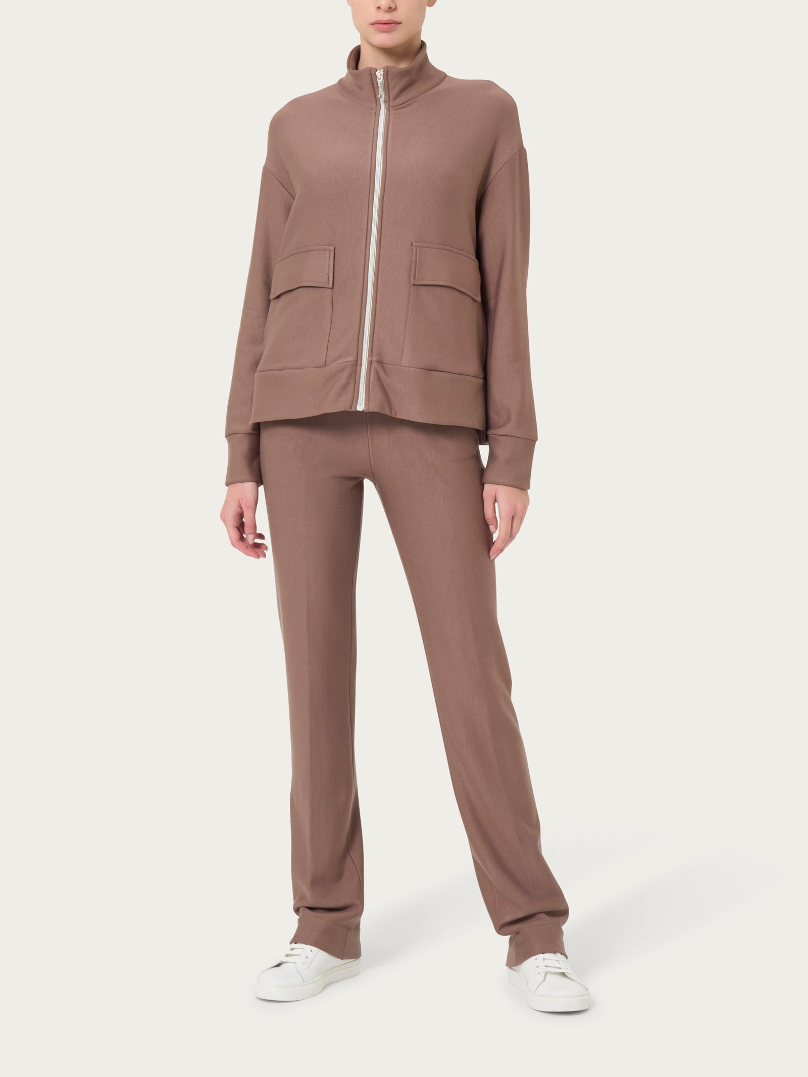 Ragno Eco Techno Fleece Giacca Donna Champignon Zip
