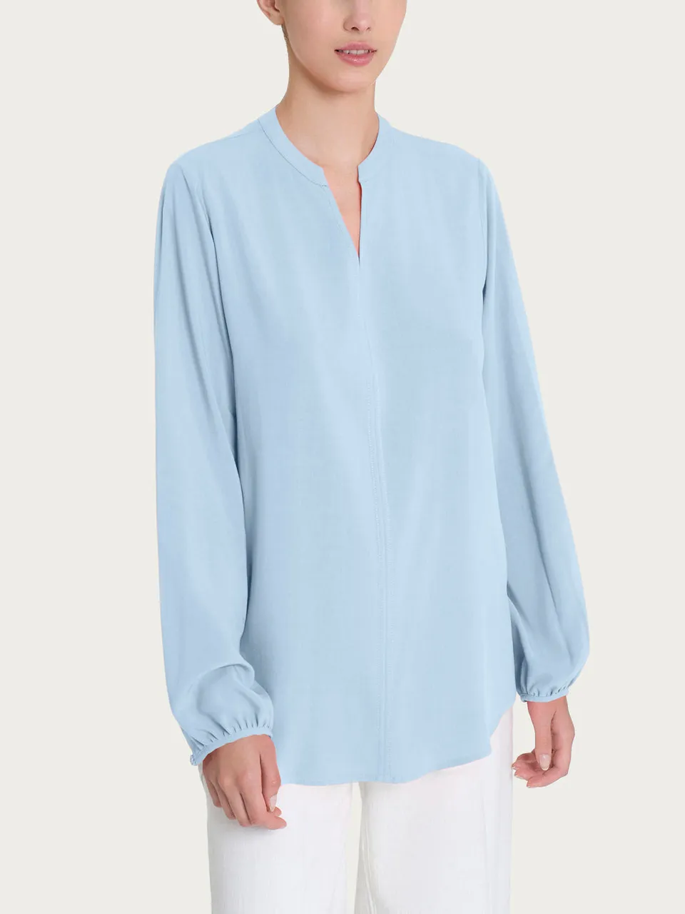 Ragno EcoSeta camicia collo coreano Skyway