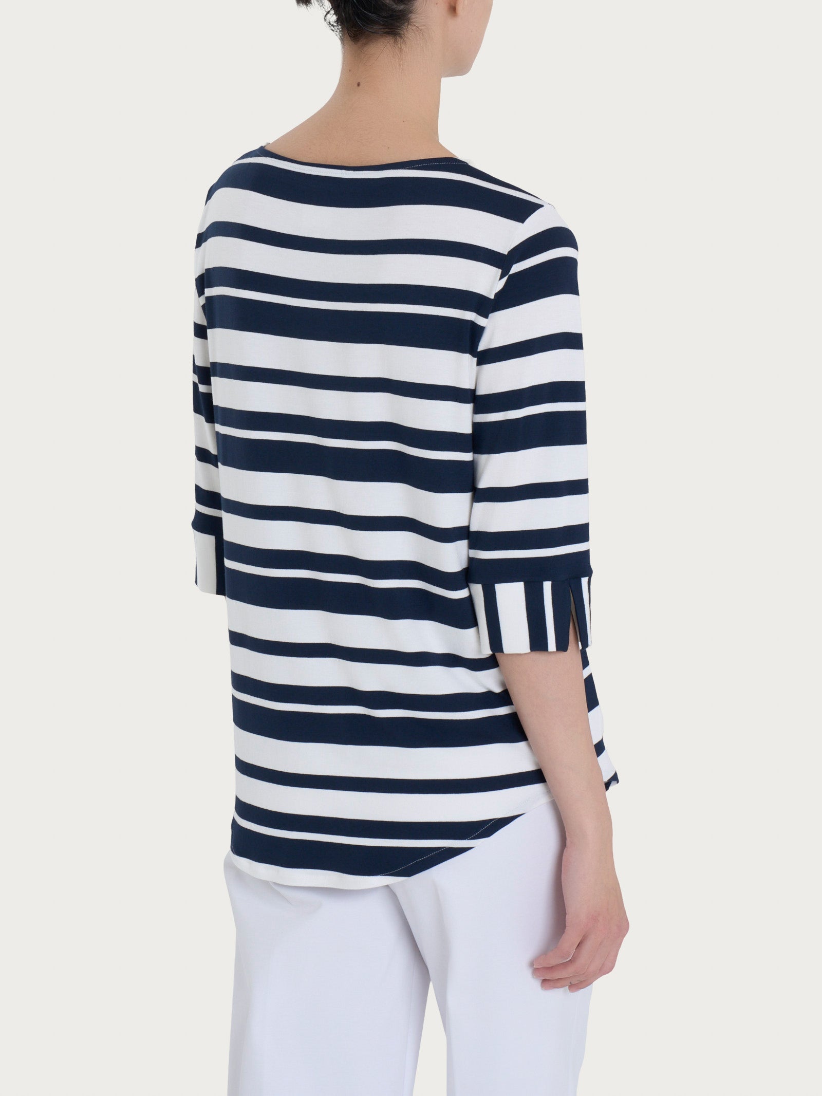 Ragno Viscosa Summer Maglietta 3/4 maglietta righe bleu elastica