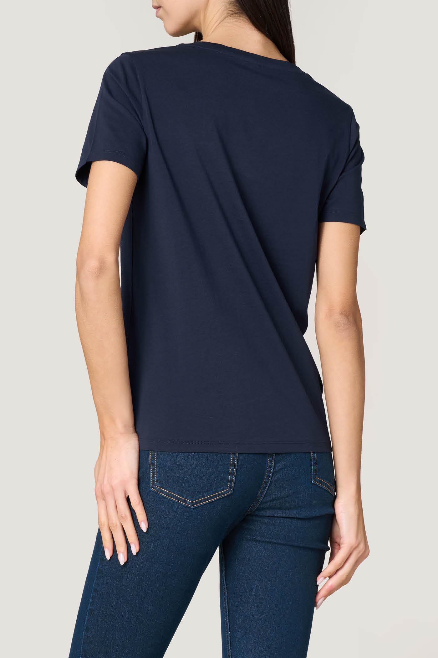 Goldenpoint T-shirt scollo a V cotone maniche corte