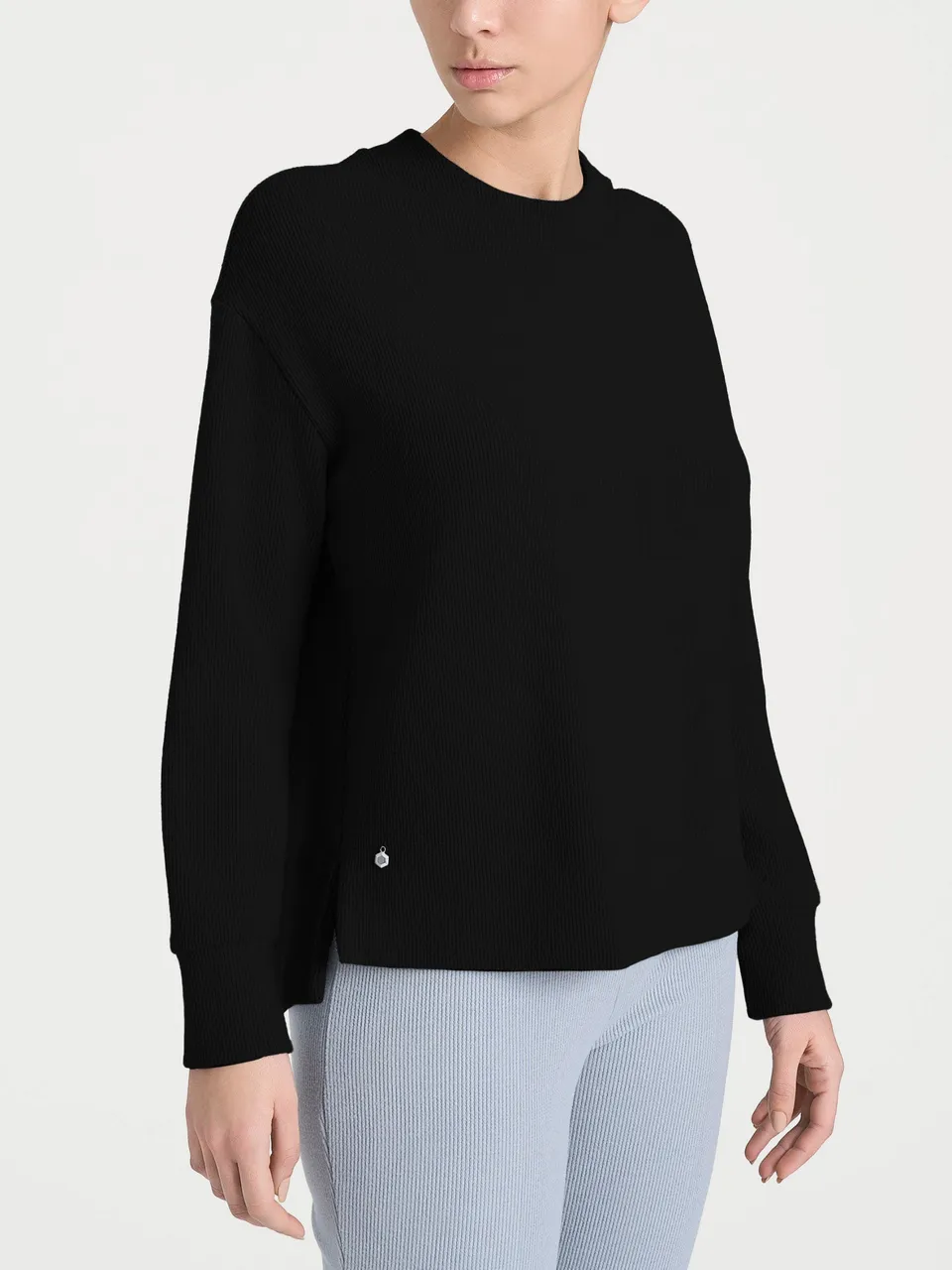 Ragno Velvet Felpa Girocollo Nero calda