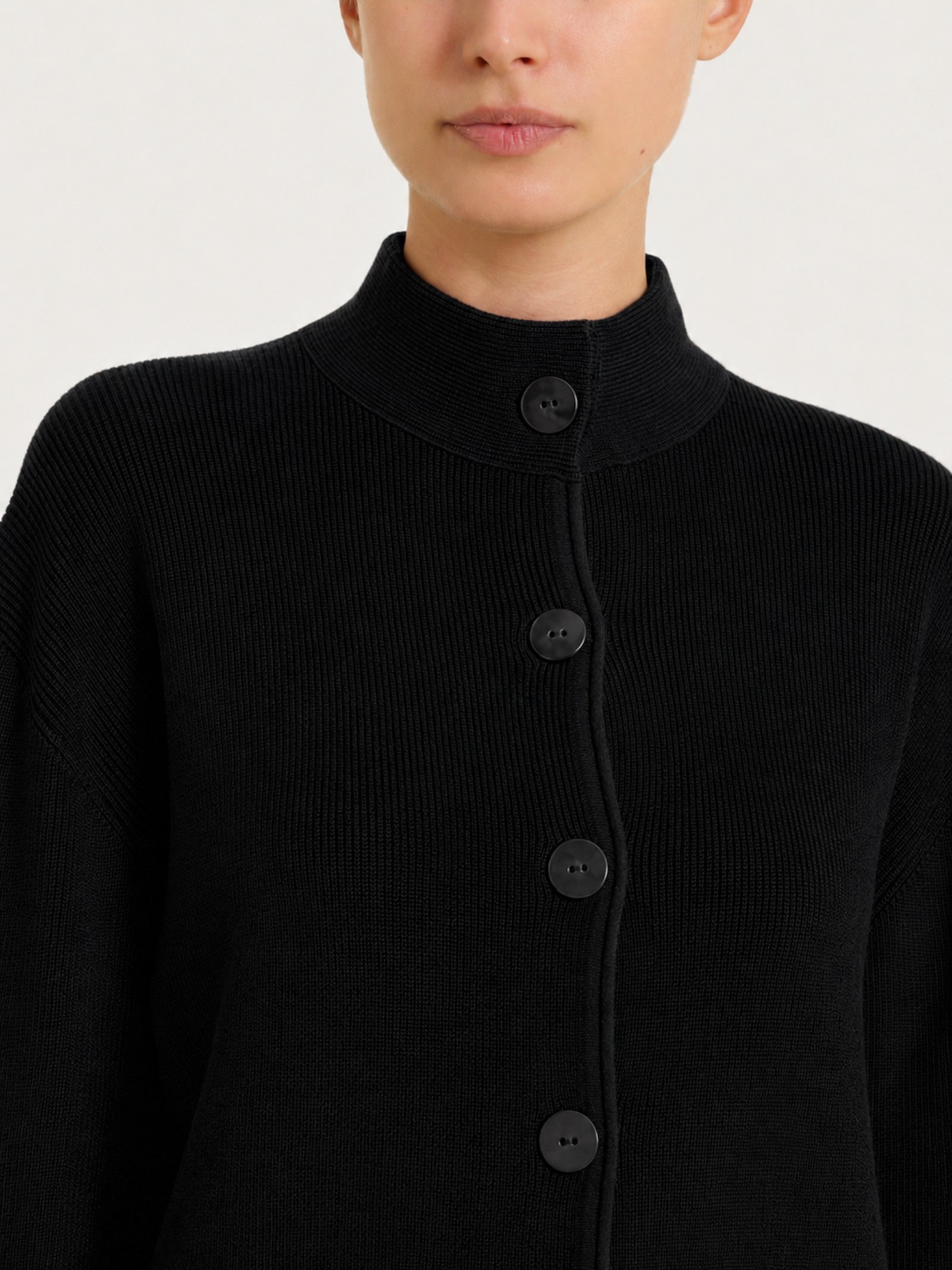 Ragno Four Seasons Cardigan Lupetto nero con bottoni