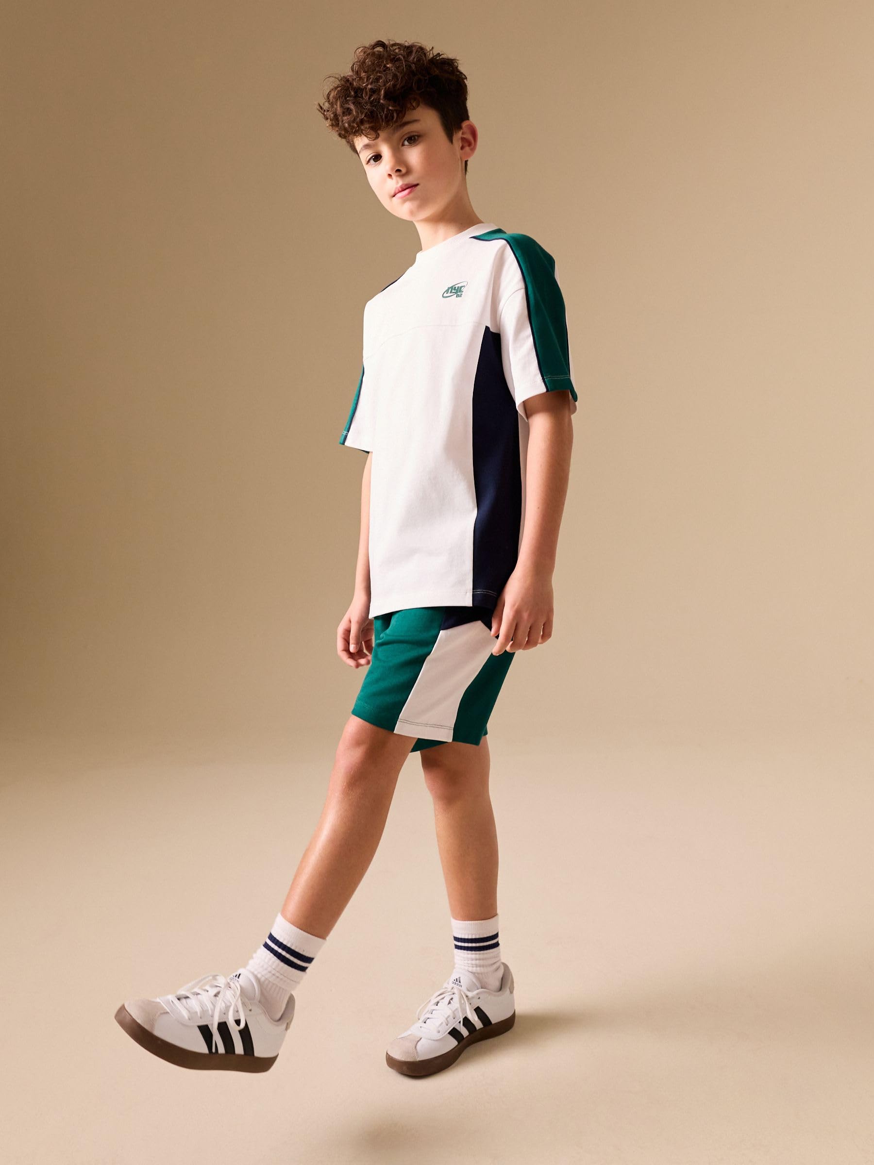 Next completo t-shirt shorts 110 blocchi colore comodo