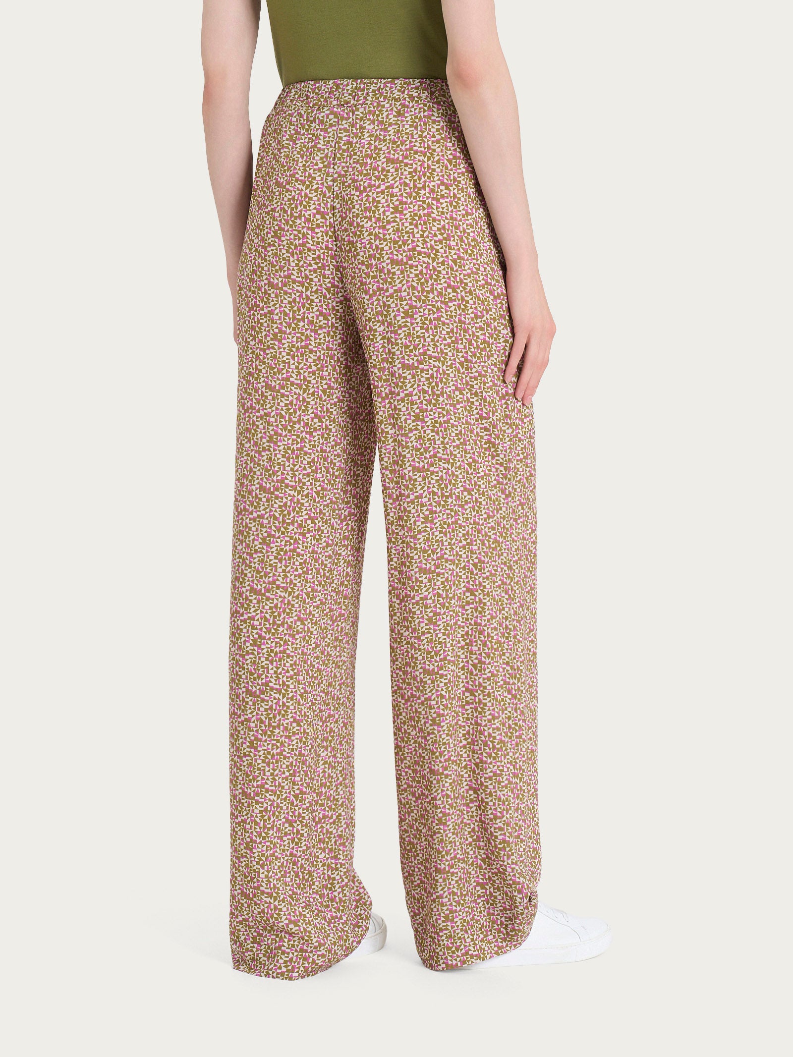 Ragno EcoSeta Pantalone Ampio donna Cattleya Orchid fluido