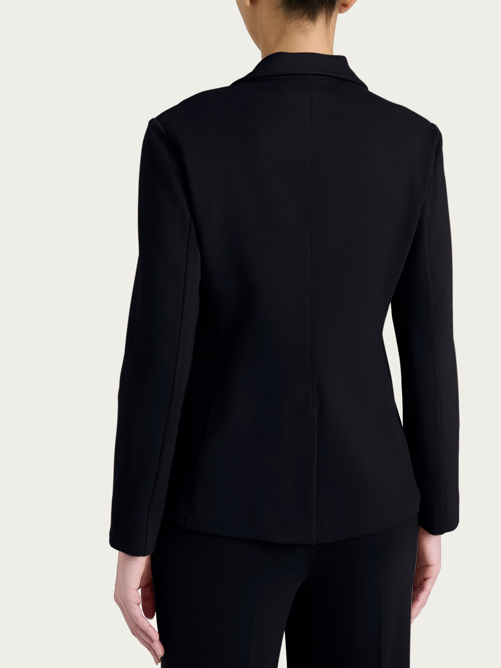 Ragno Cashmere Compact blazer due bottoni Nero
