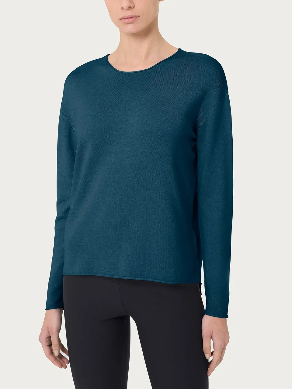 Ragno Four Seasons maglia girocollo Reflecting Pond viscosa