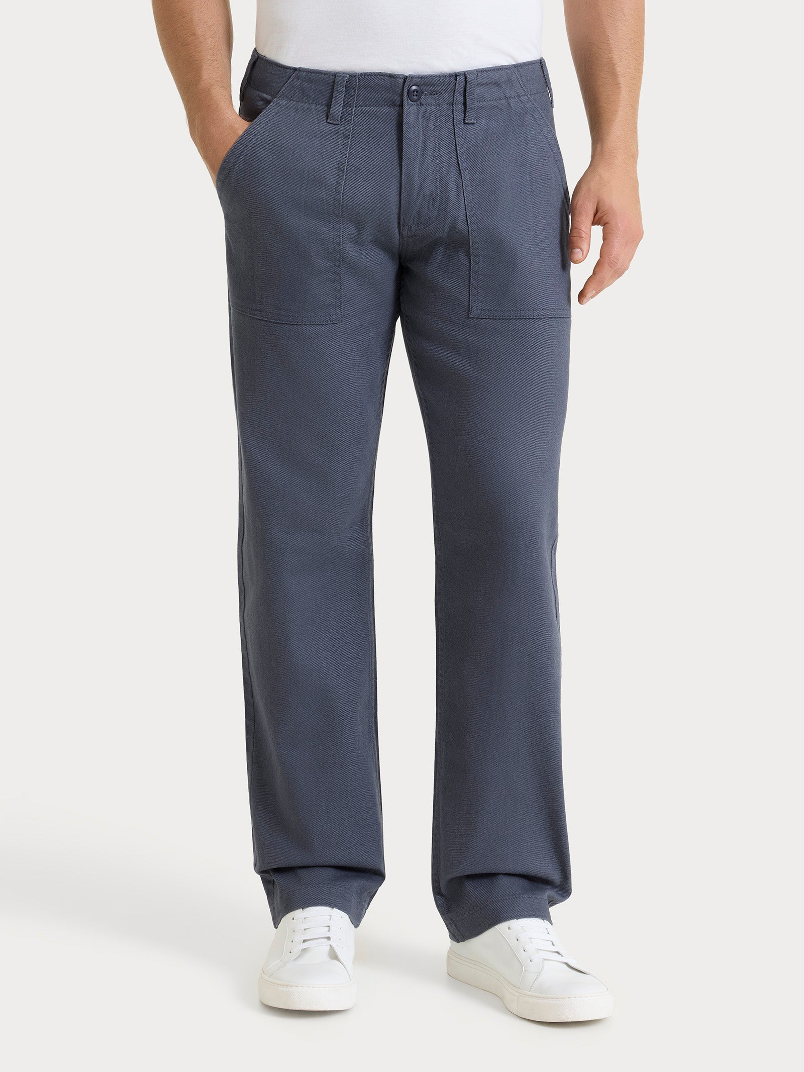 Ragno Raw Twill Pantalone Explorer India Ink in Cotone