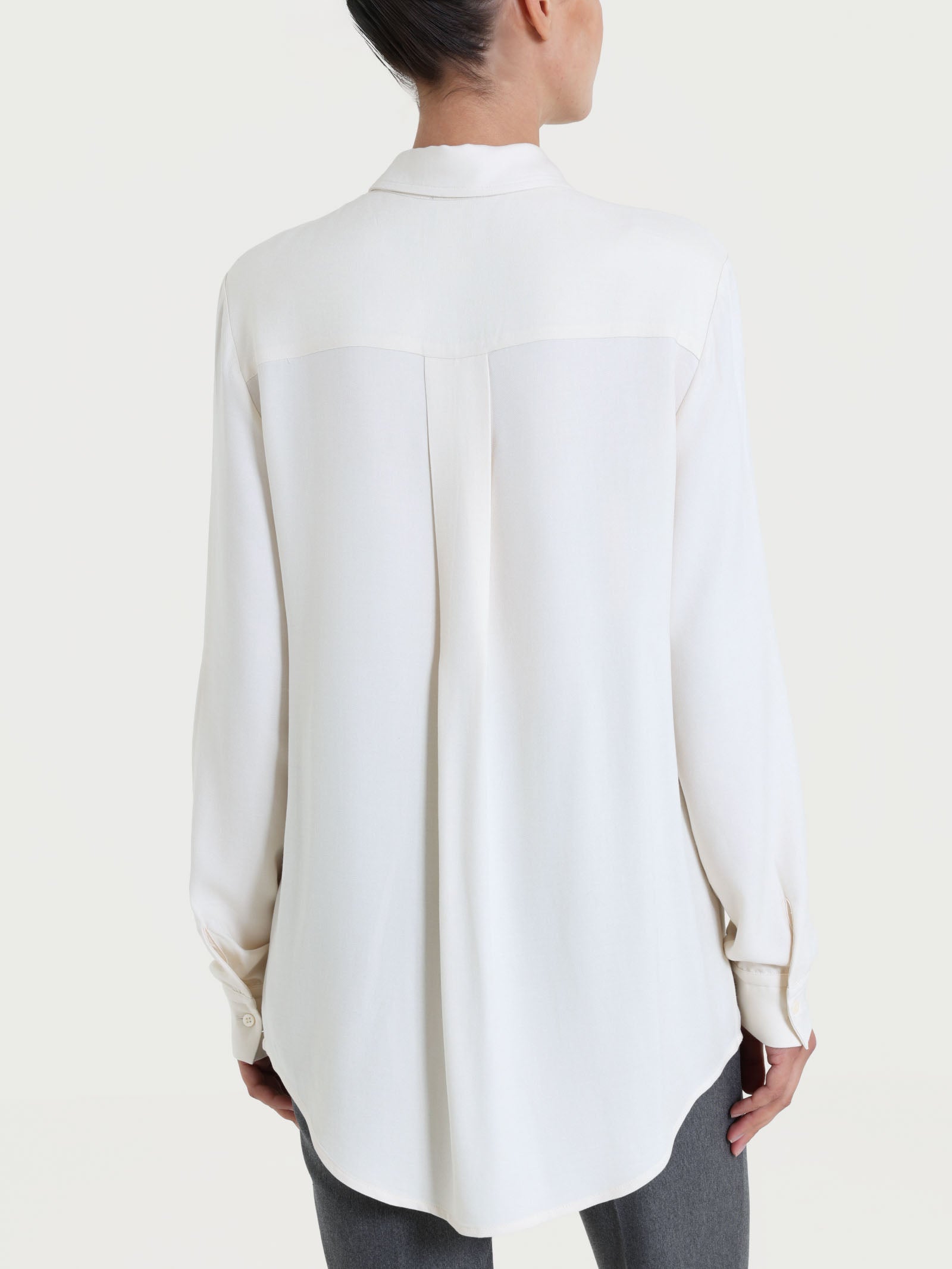 Ragno Winter EcoSeta Camicia Manica Lunga Avorio