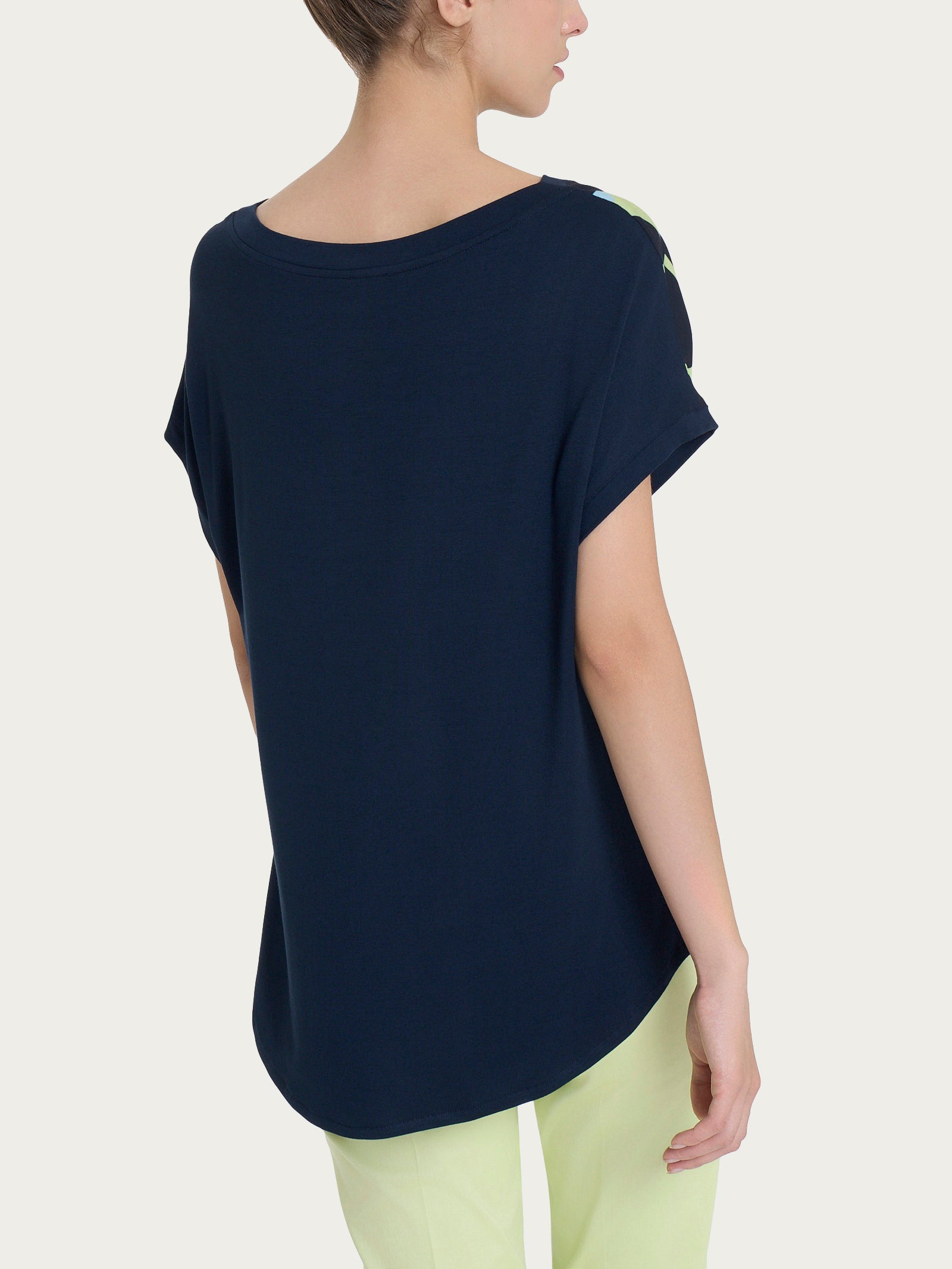 Ragno Viscosa Summer Girocollo t-shirt donna tulipani Shadow Lime
