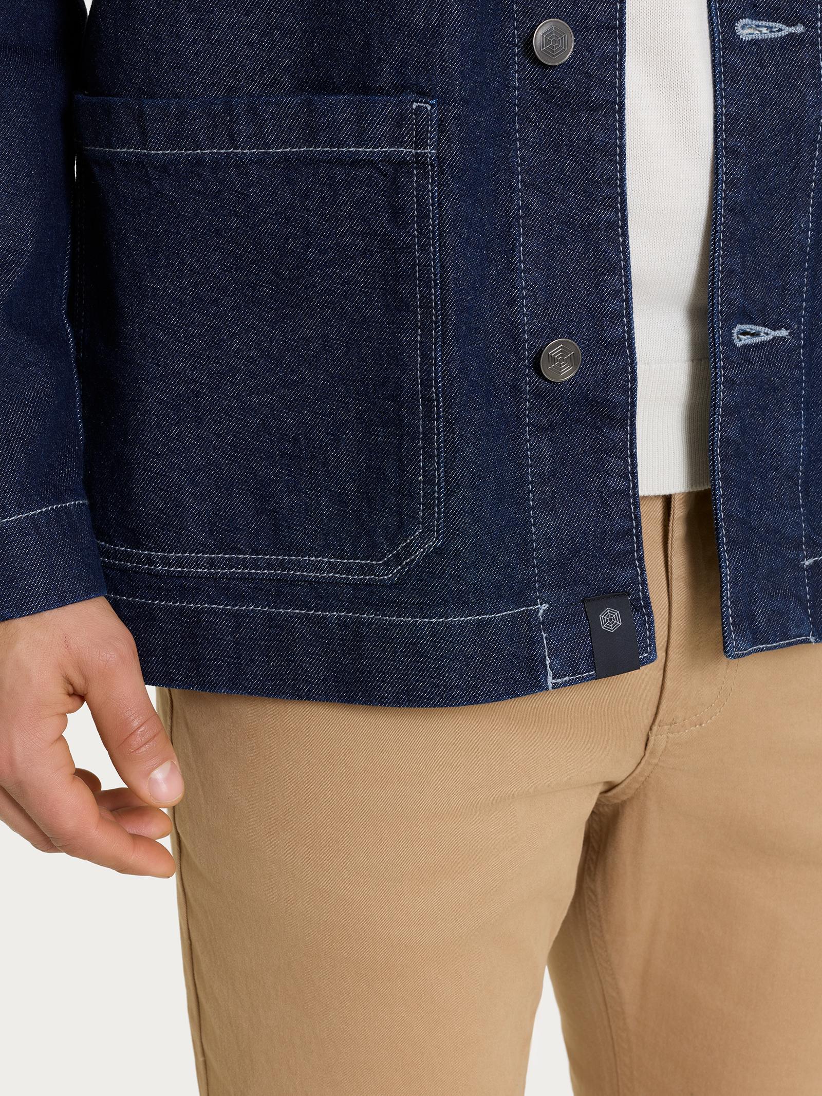 Ragno Giacca Utility Raw Denim Dark Navy