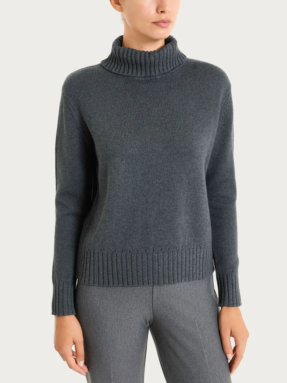 Ragno Winter Cotton dolcevita cotone Ardesia Mel.
