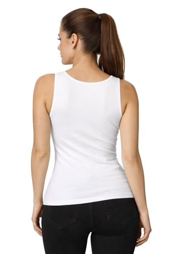 Lady C Canotta Spalla Larga Cotone Interlock Intimo Donna Calda