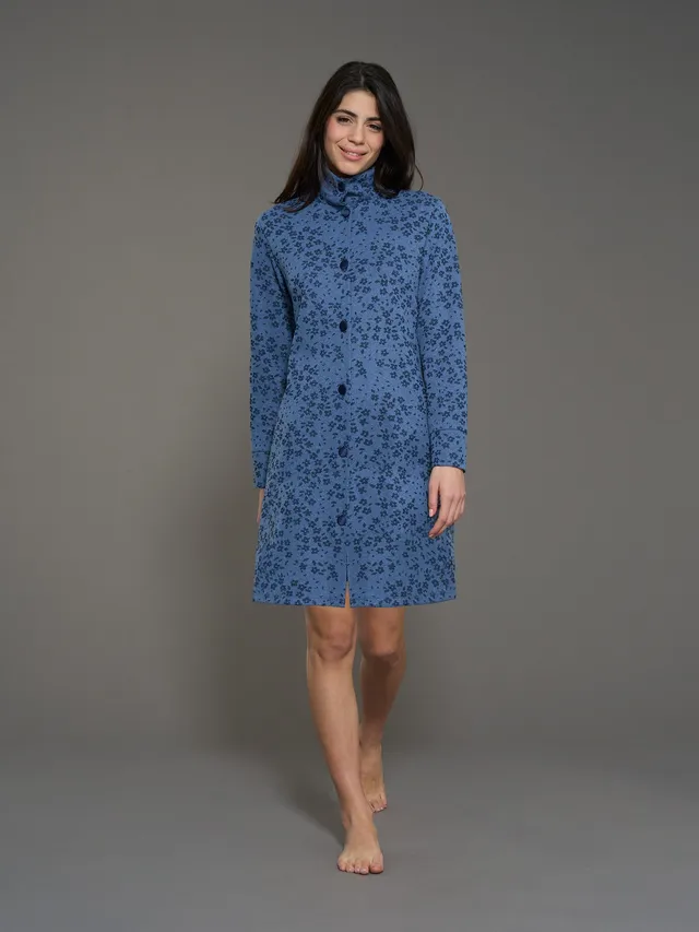 Ragno Cotton Eco Pile vestaglia donna Denim Mel.