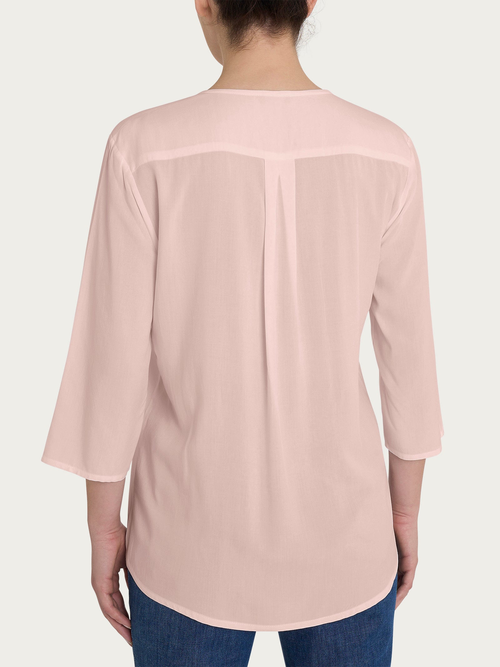 Ragno EcoSeta blusa donna Cameo Rose scollo a V raso