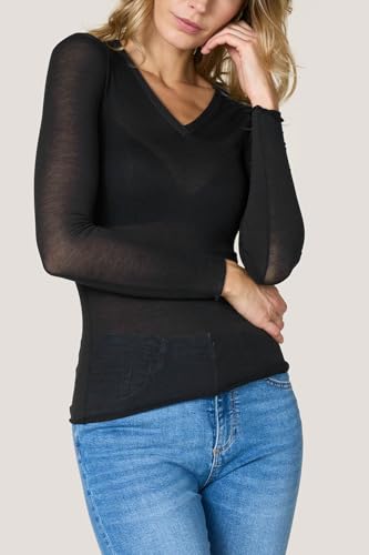 Goldenpoint maglia scollo V manica lunga con cashmere