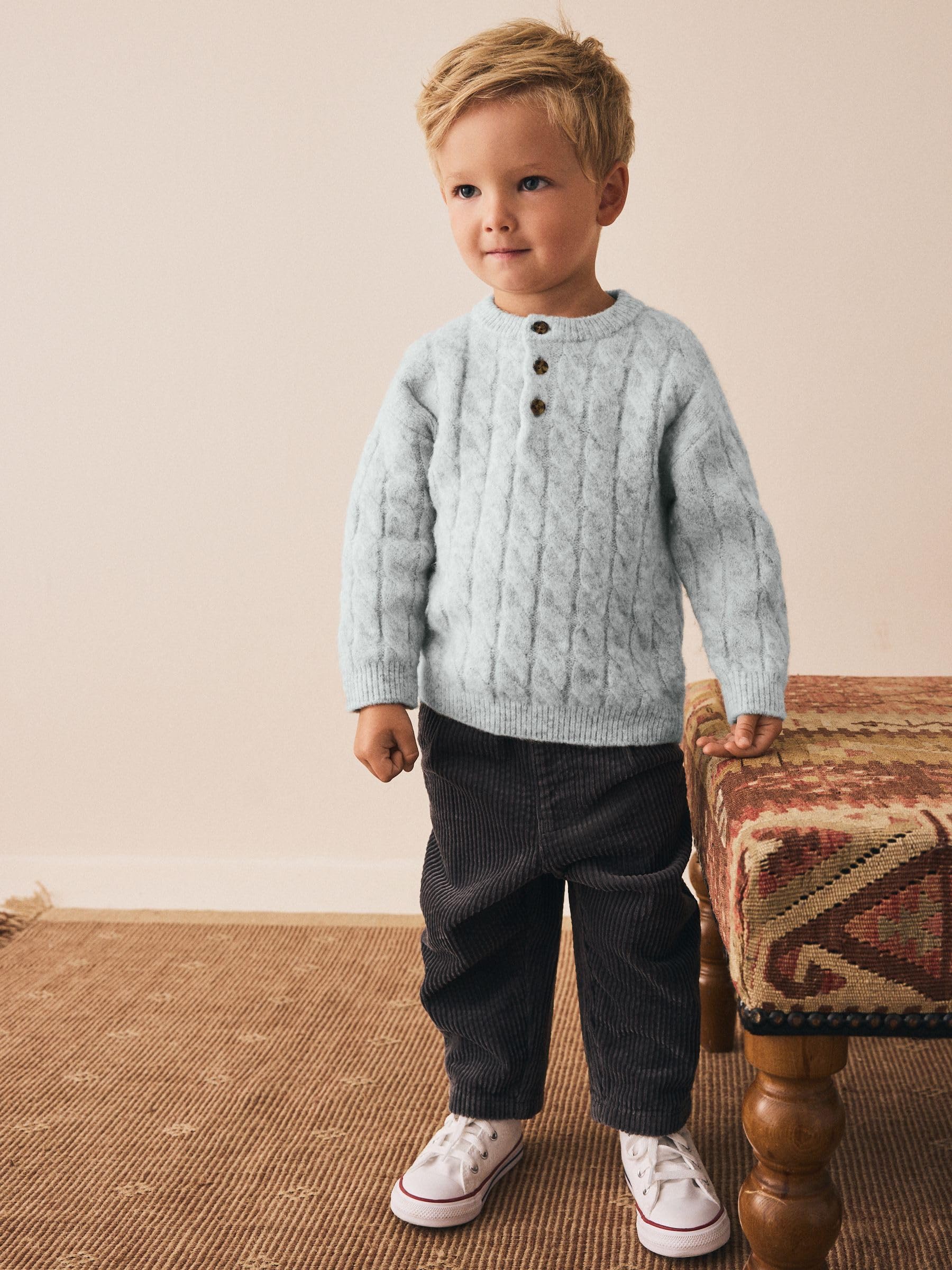 Next maglia serafino bambino 80-86 manica lunga morbida