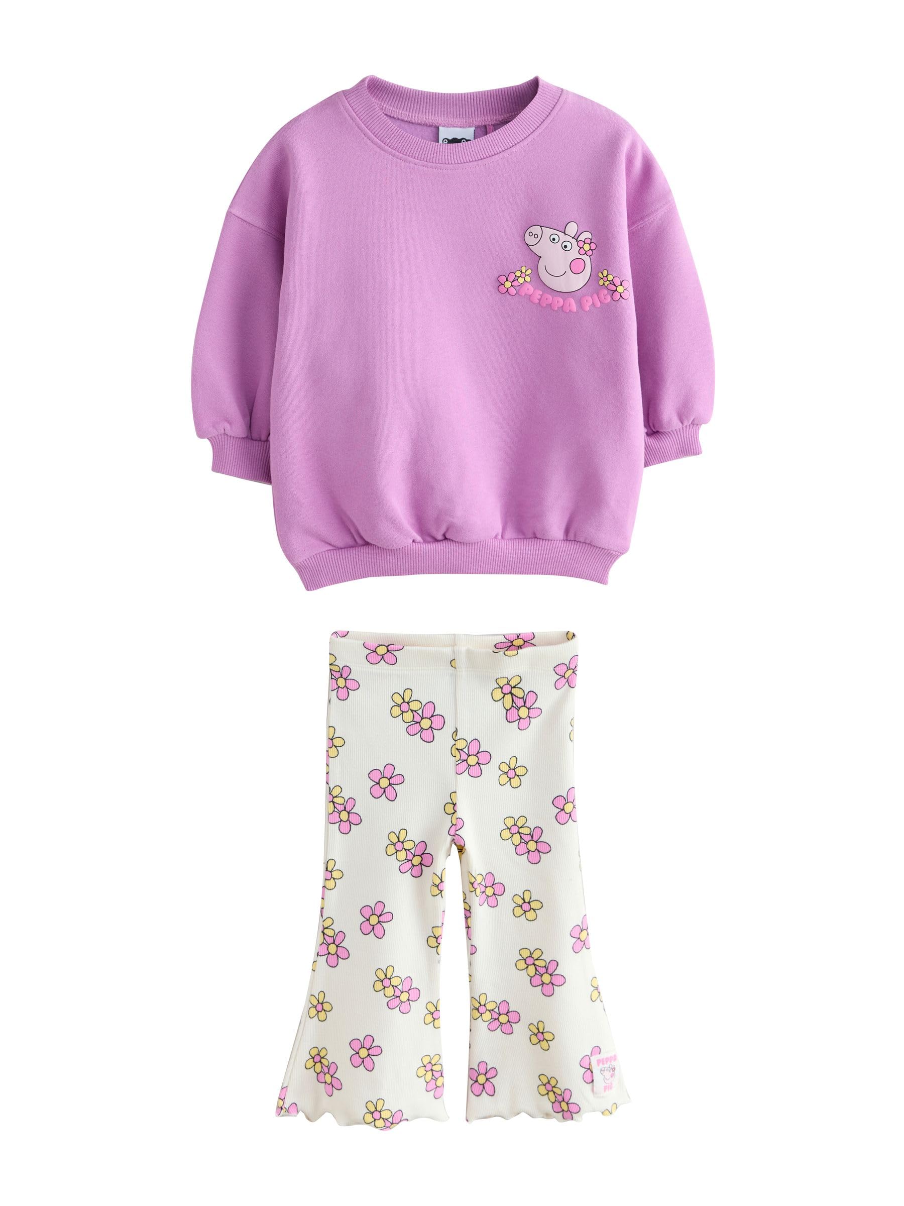 Next completo felpa leggings bambina 92-98 2 pezzi