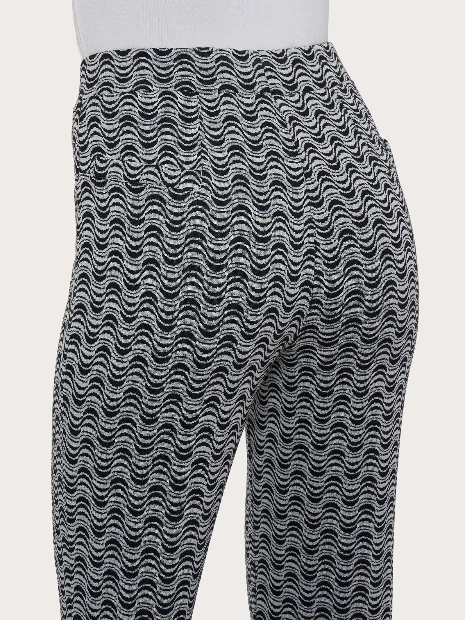 Ragno Compact The Flare pantalone nero a onde